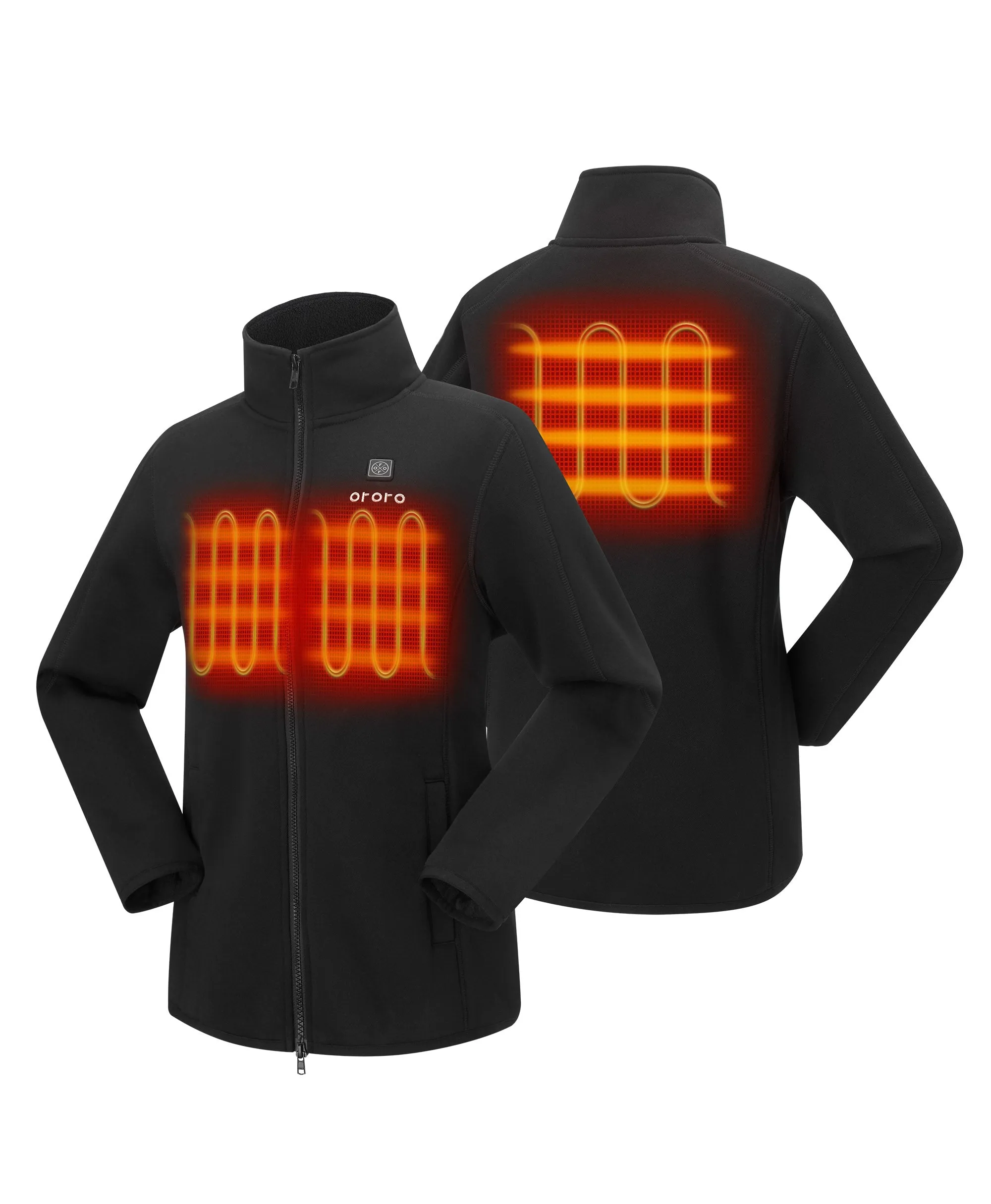 (Open-box) Florence Women's Heated Fleece Jacket - Black(Battery Set Not Included) sold by Ororo