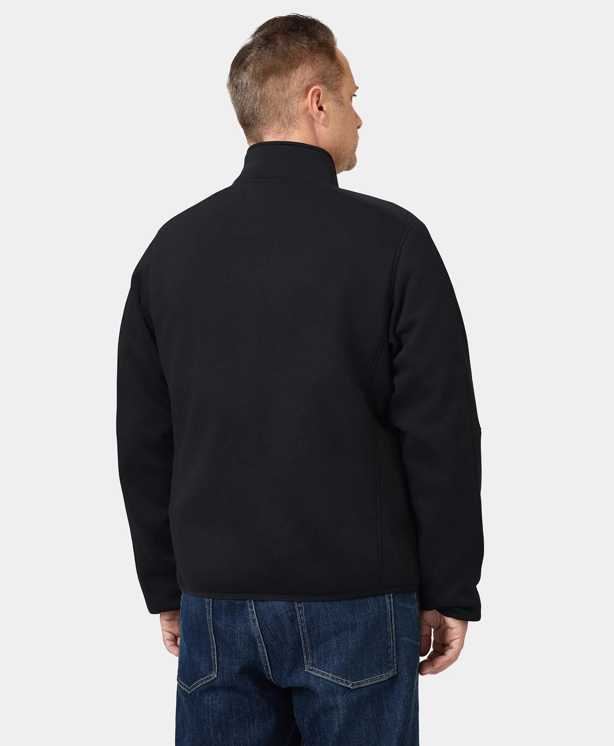 (Open-box) Florence Men's Heated Fleece Jacket - Black(Battery Set Not Included) sold by Ororo product image thumbnail 4