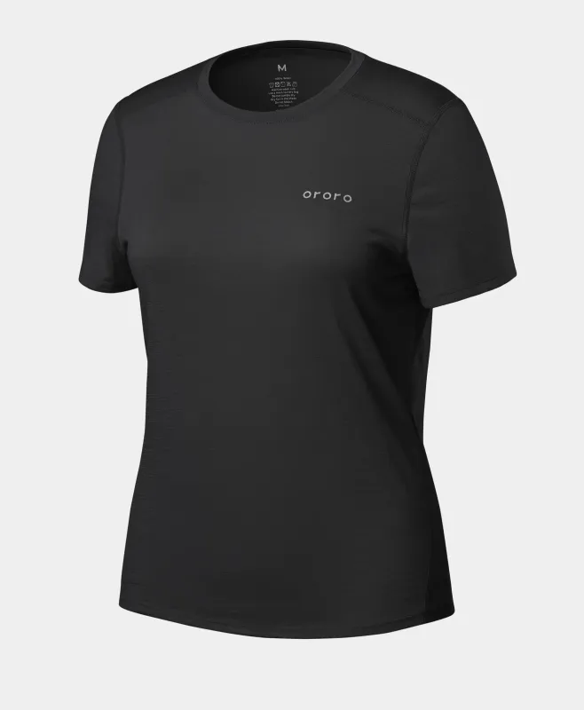 Final Sale - Women's Short Sleeve 100% Wool T-Shirt sold by Ororo