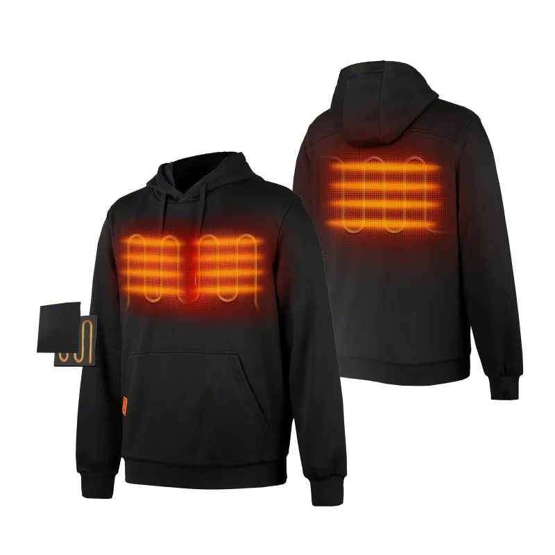 (Open-box) Unisex Heated Pullover Hoodie with Heating on Chests sold by Ororo