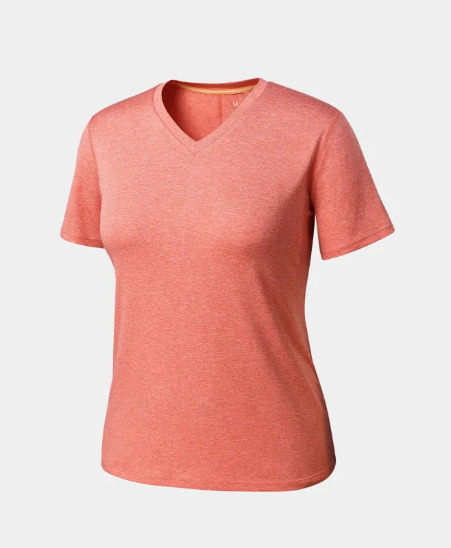Final Sale - Women’s TechTrail V-Neck Performance T-Shirt sold by Ororo