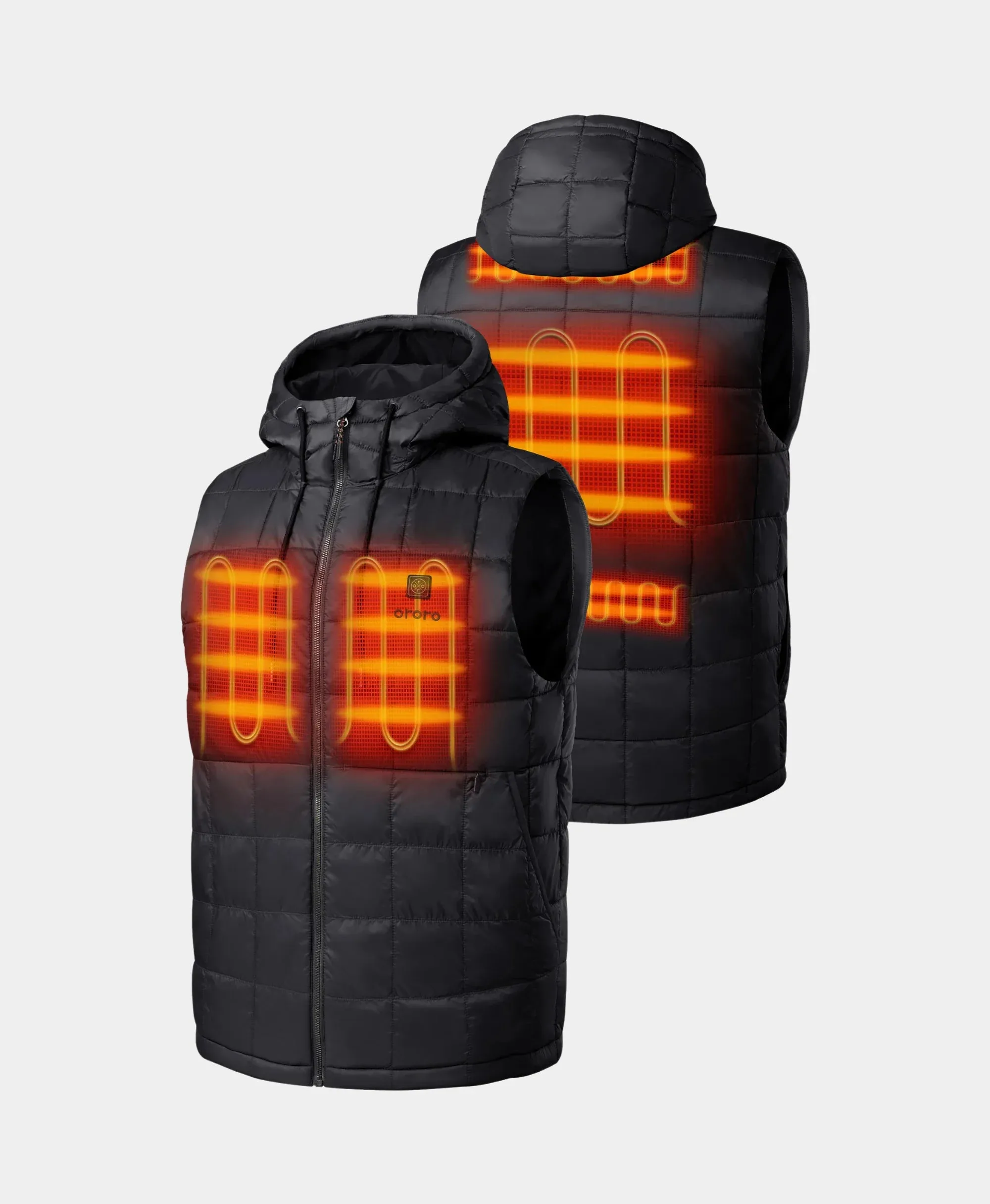 PuffLyte™ Men's 5-Zone Hooded Heated Vest sold by Ororo product image thumbnail 2