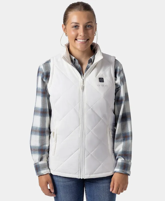 Women’s Junior 4-Zone Heated Quilted Vest sold by Ororo