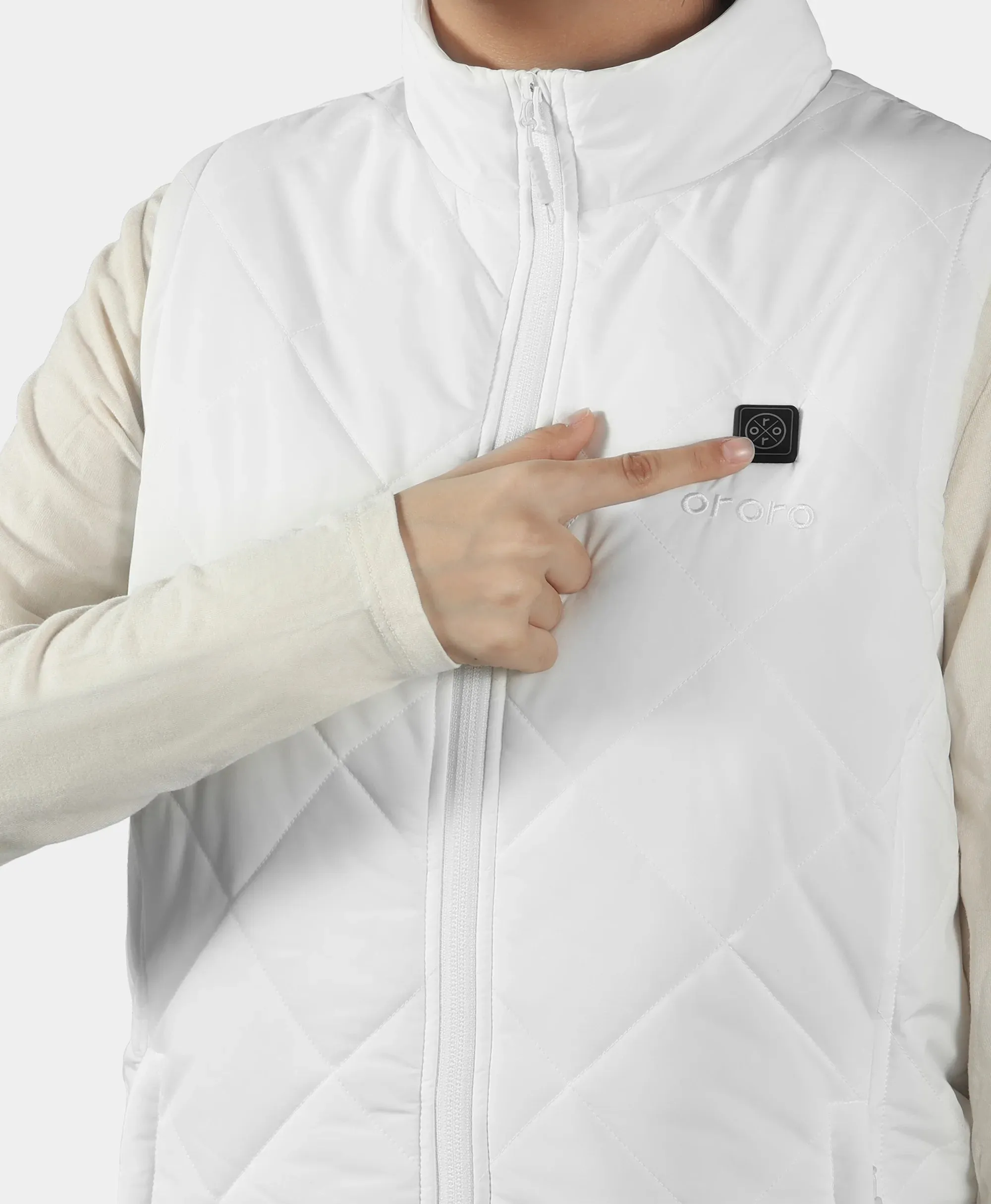 Women’s Junior 4-Zone Heated Quilted Vest sold by Ororo product image thumbnail 5