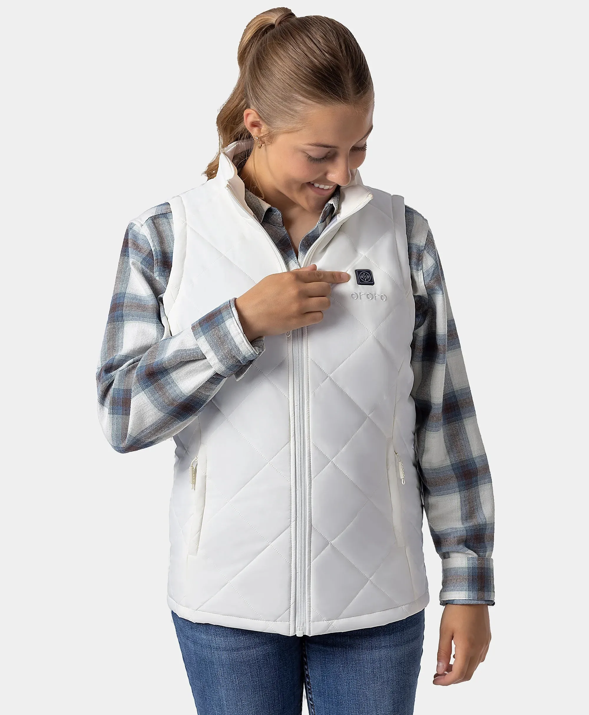 Women’s Junior 4-Zone Heated Quilted Vest sold by Ororo product image thumbnail 4