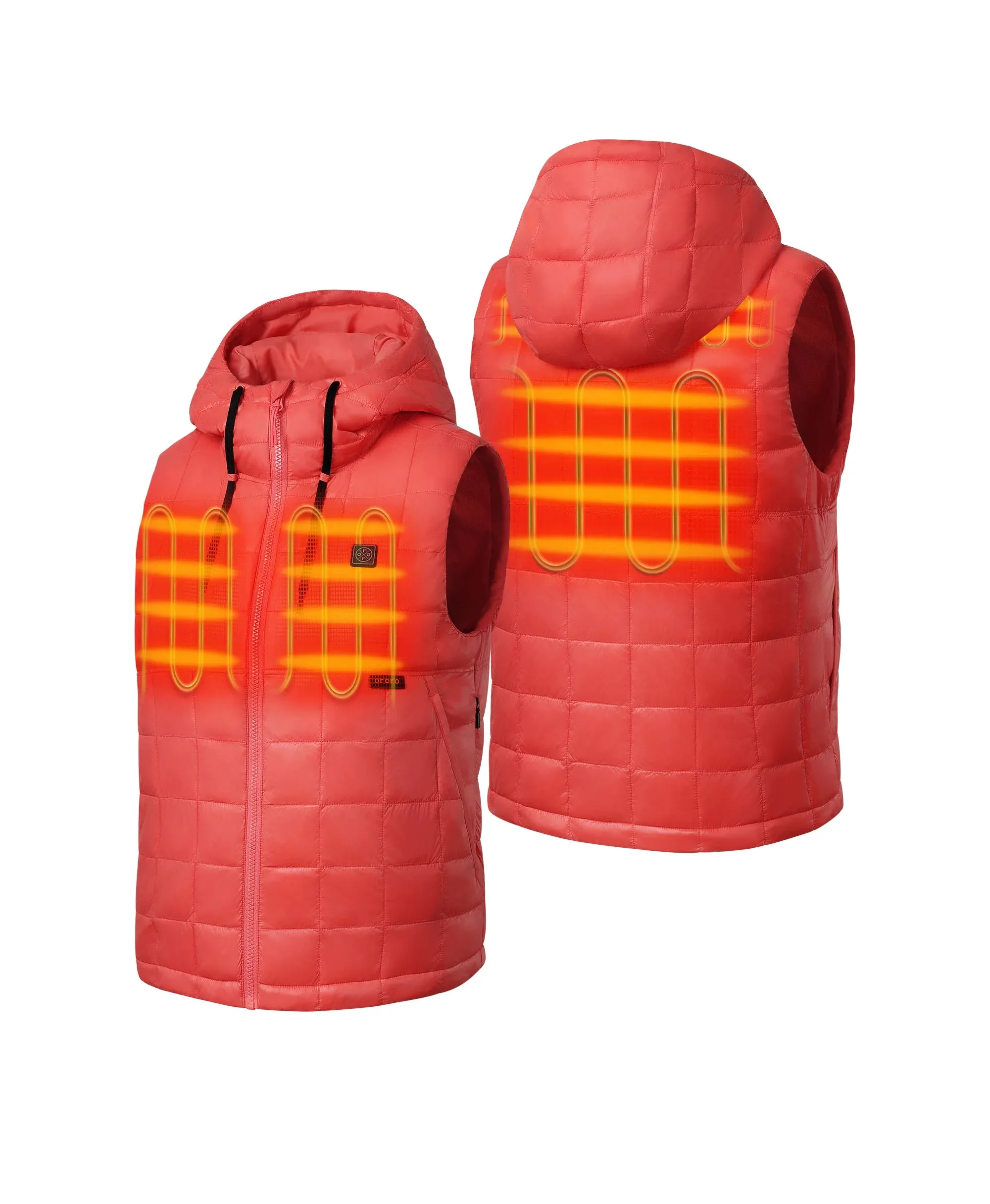 PuffLyte™ Women's Junior 4-Zone Hooded Heated Vest sold by Ororo product image thumbnail 2