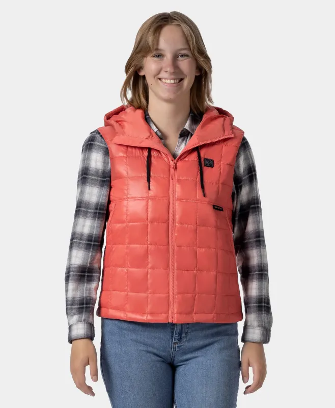 PuffLyte™ Women's Junior 4-Zone Hooded Heated Vest sold by Ororo