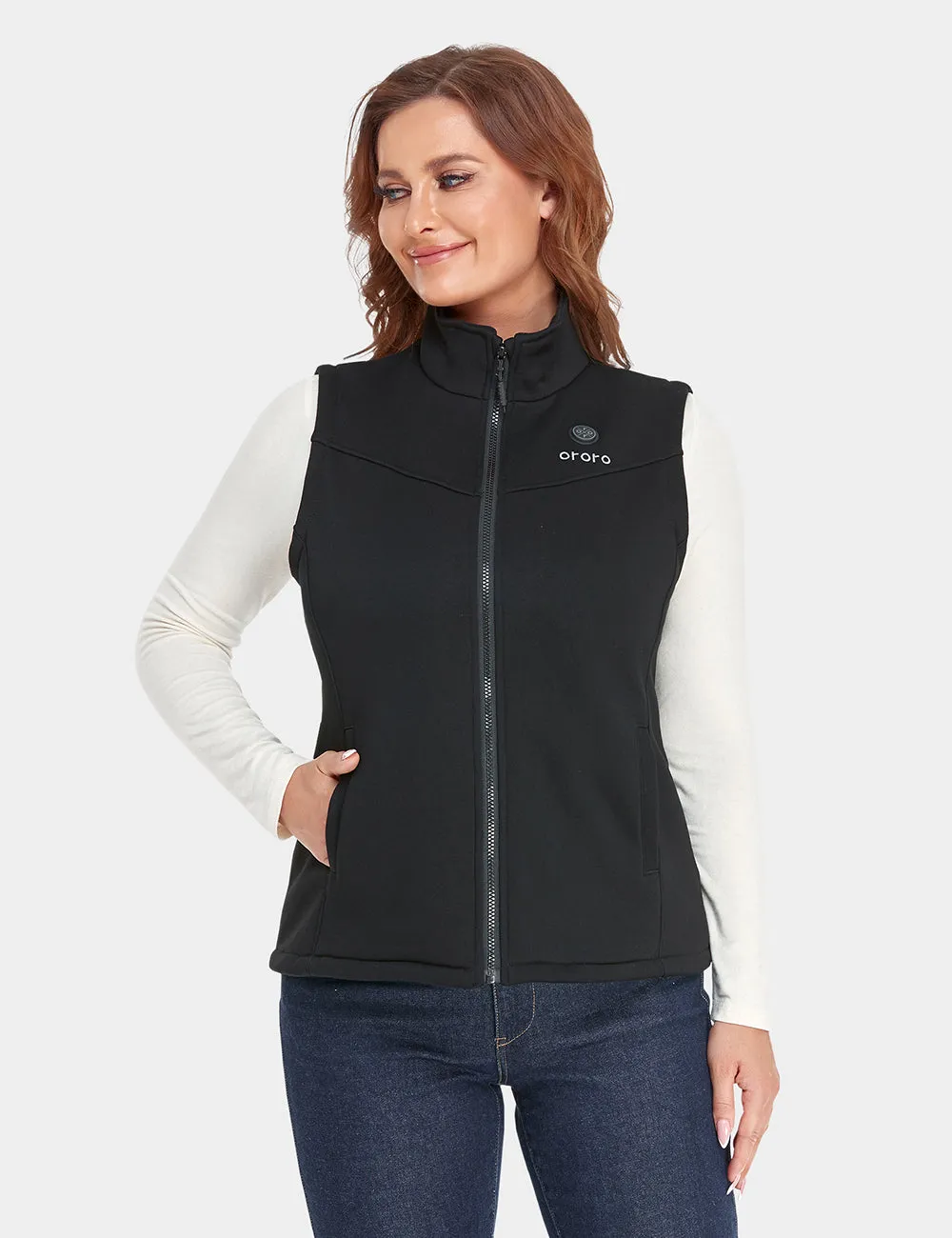 Women's Heated Fleece Vest - Black (Final Sale) sold by Ororo product image thumbnail 5