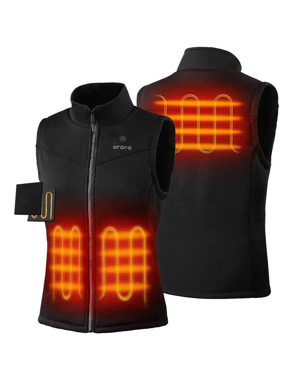 Women's Heated Fleece Vest - Black (Final Sale) sold by Ororo product image thumbnail 2