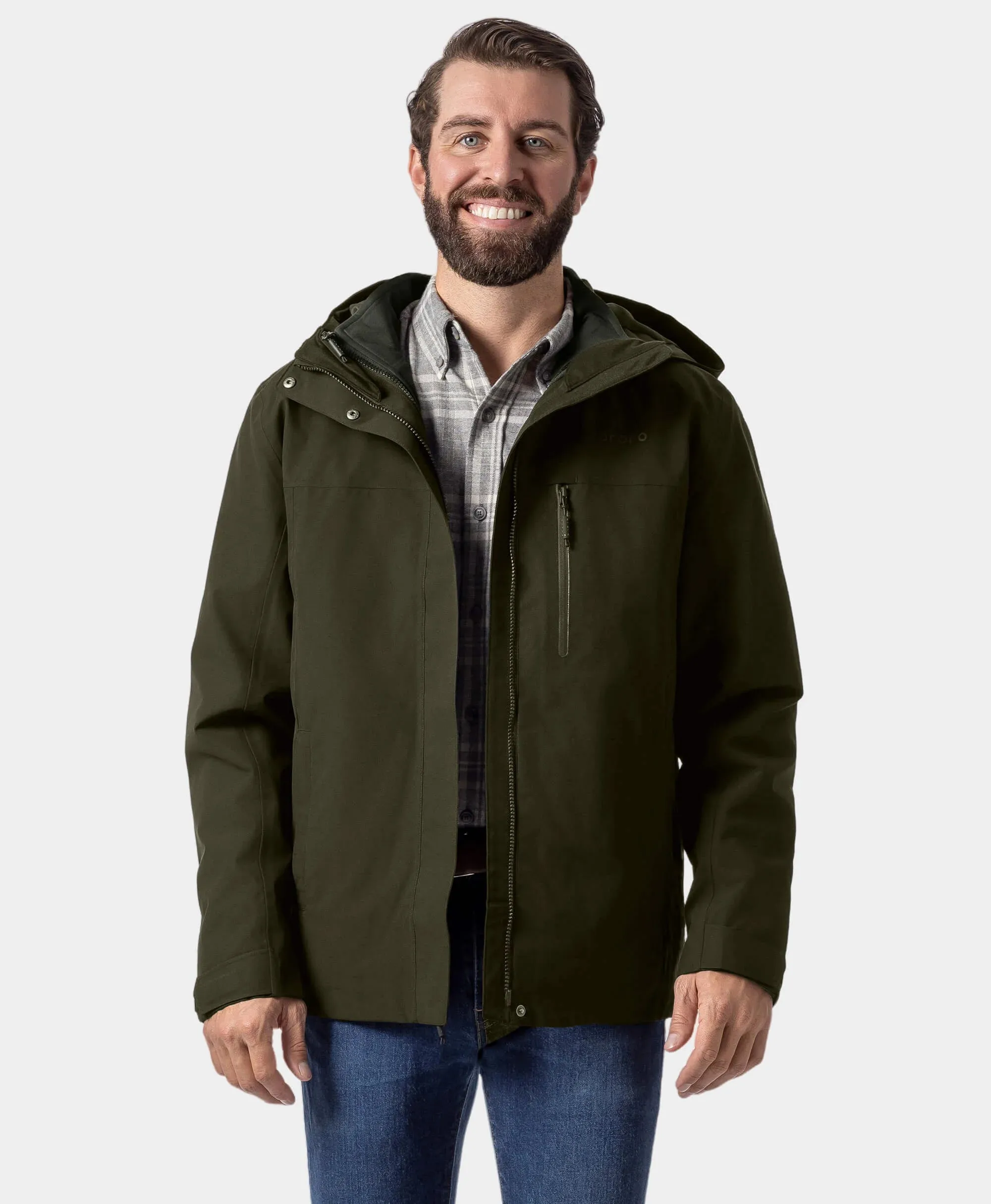 River Ridge Men’s 3-in-1 Heated Jacket with Fleece Liner sold by Ororo