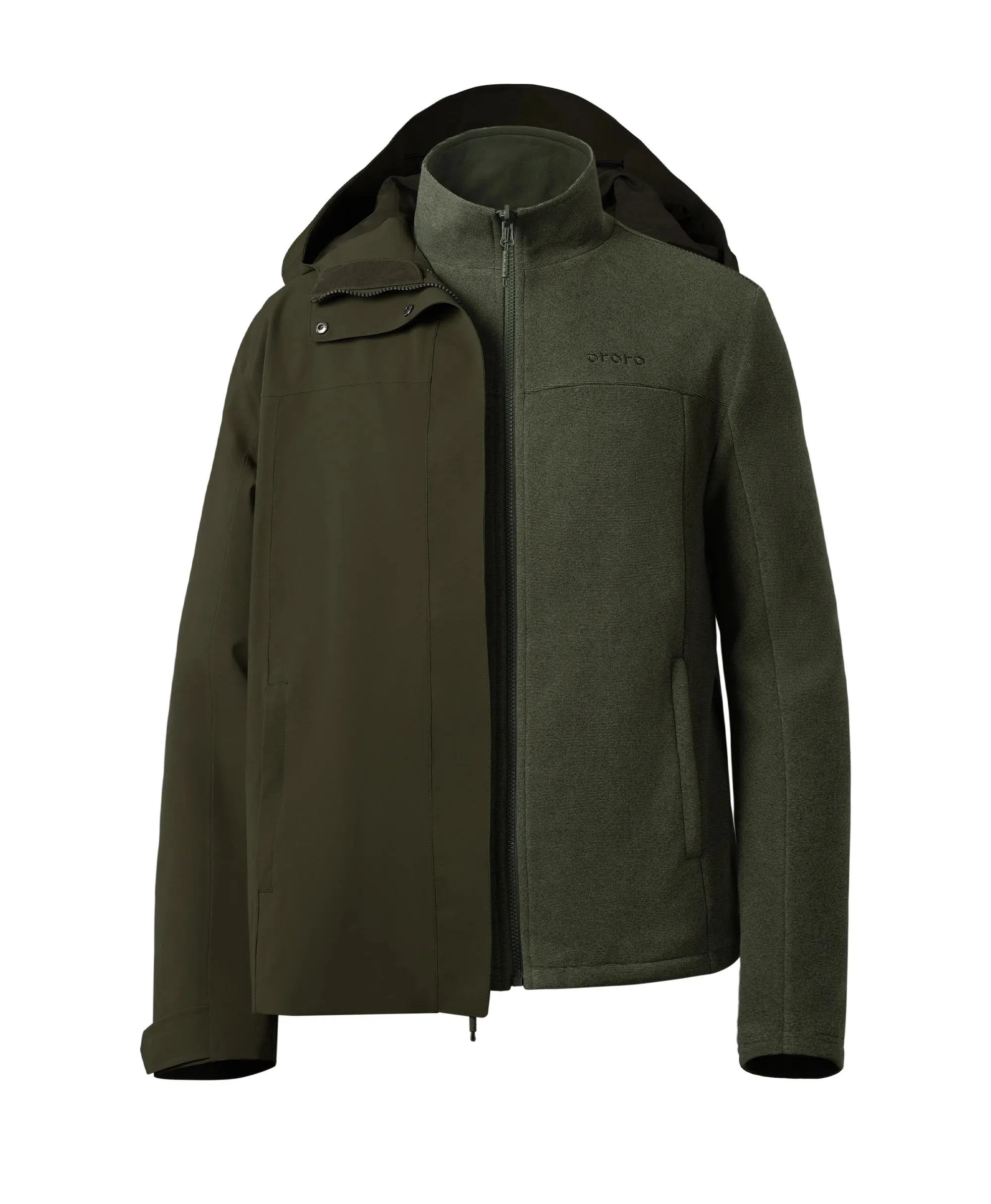 River Ridge Men’s 3-in-1 Heated Jacket with Fleece Liner sold by Ororo product image thumbnail 4