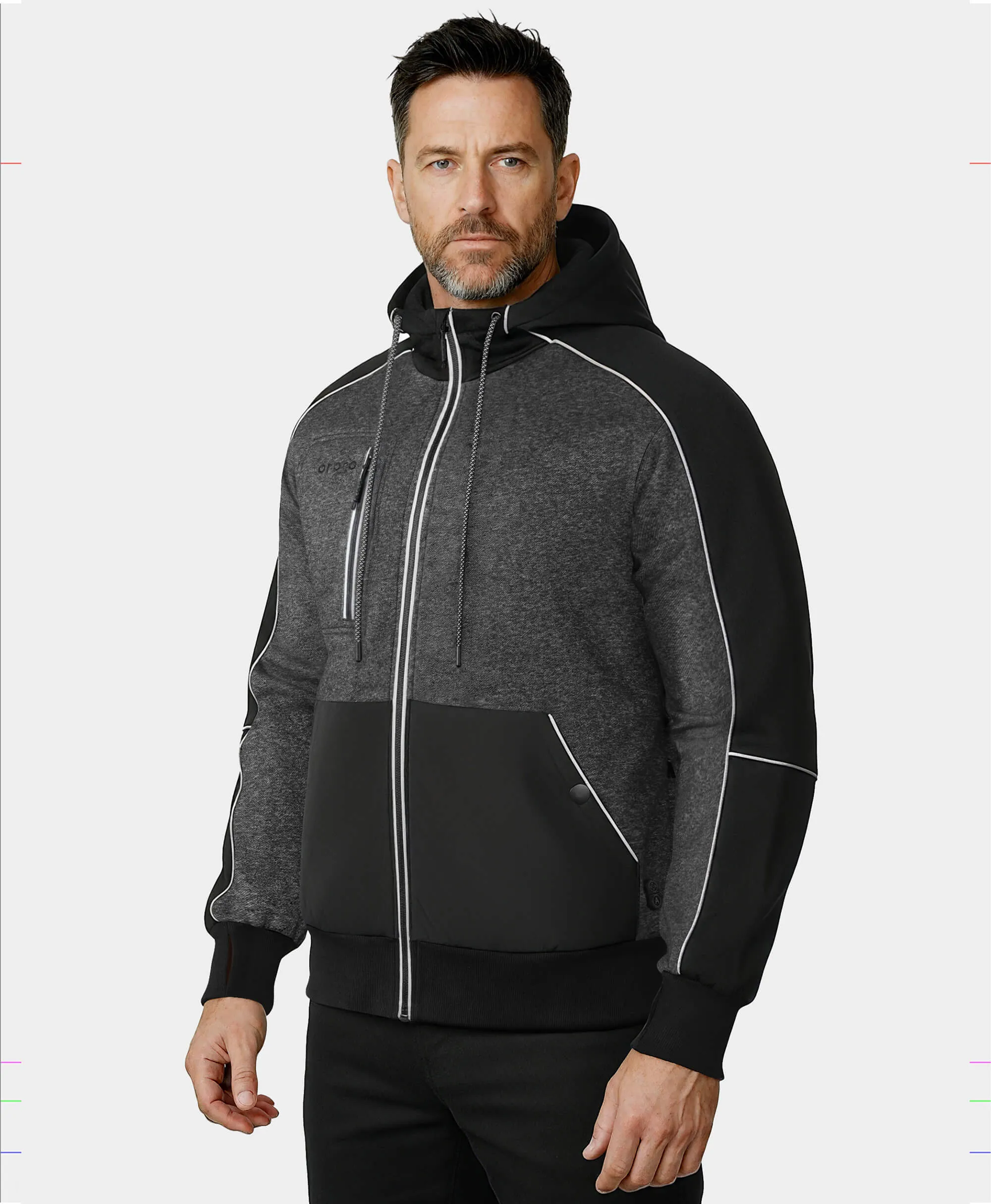 Wayne Unisex 5-Zone Heated Full-Zip Hoodie sold by Ororo