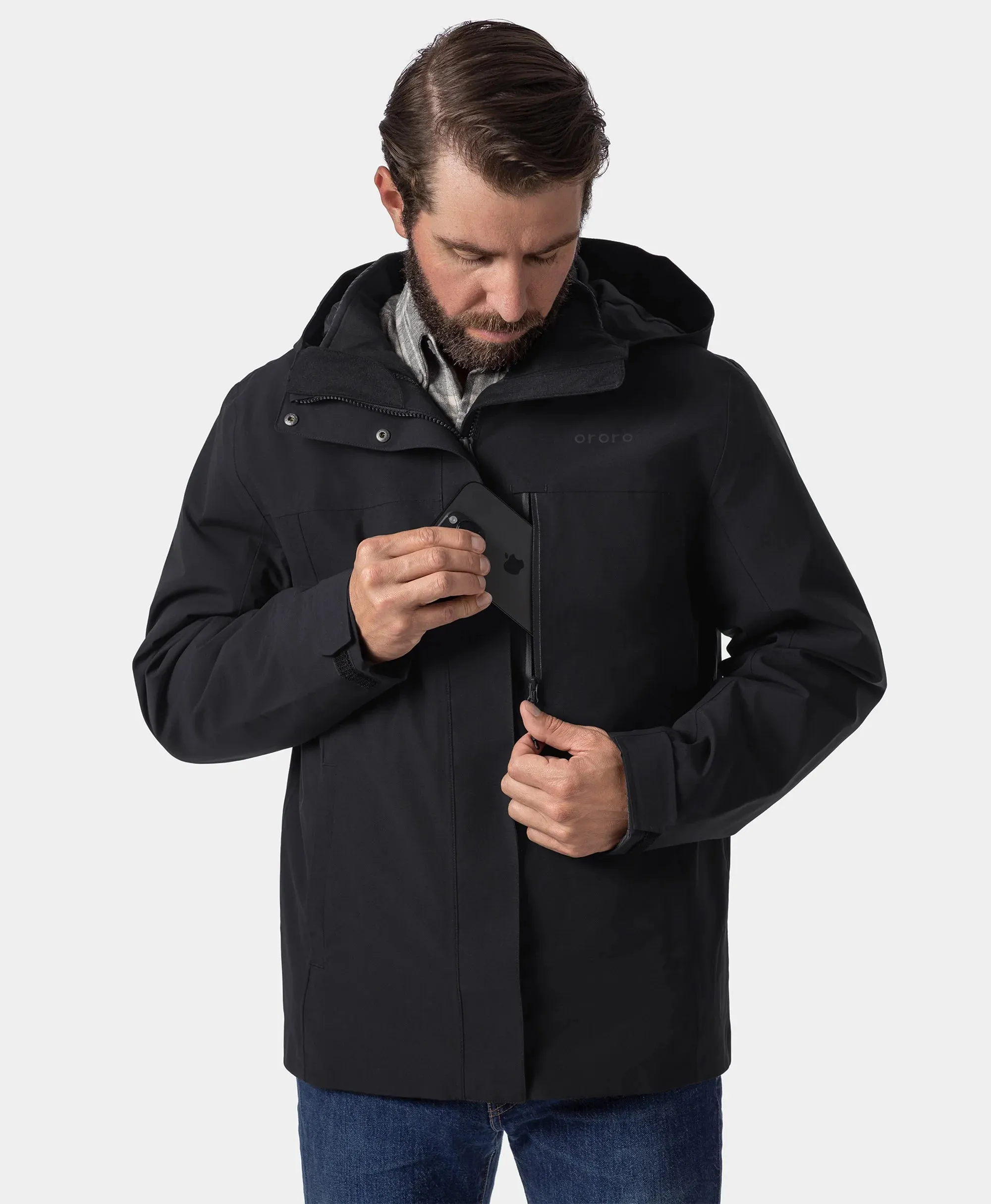 River Ridge Men's Waterproof Shell Jacket sold by Ororo product image thumbnail 3