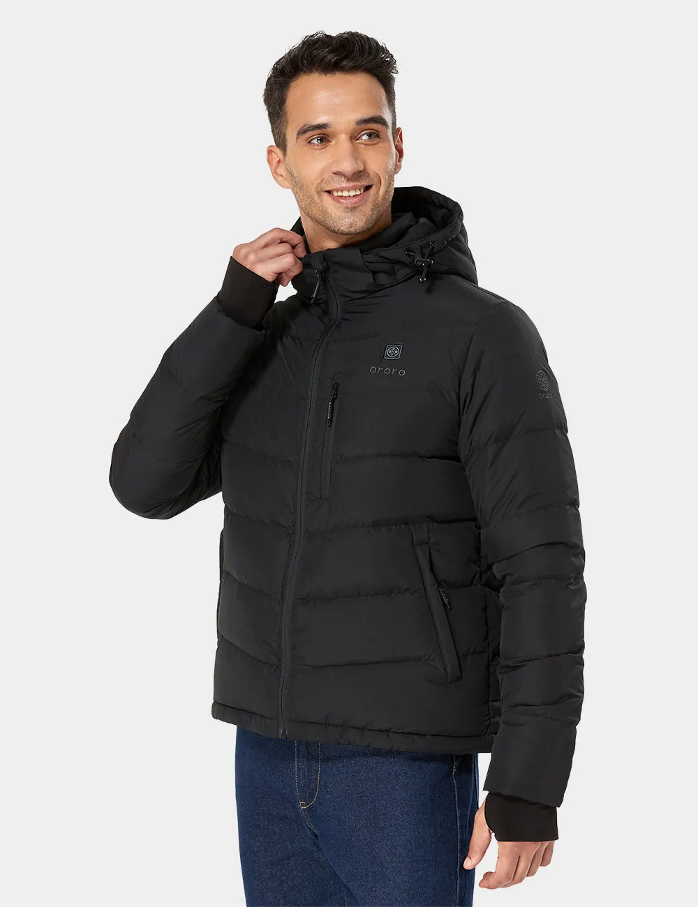 Men's Heated Down Jacket - Black (Apparel Only) sold by Ororo product image thumbnail 3