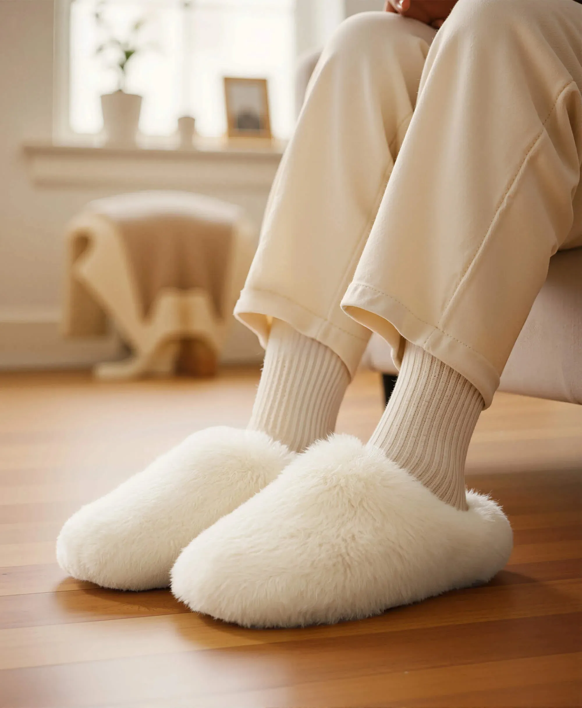 Bunnies Unisex Plushy Slip On sold by Ororo product image thumbnail 2