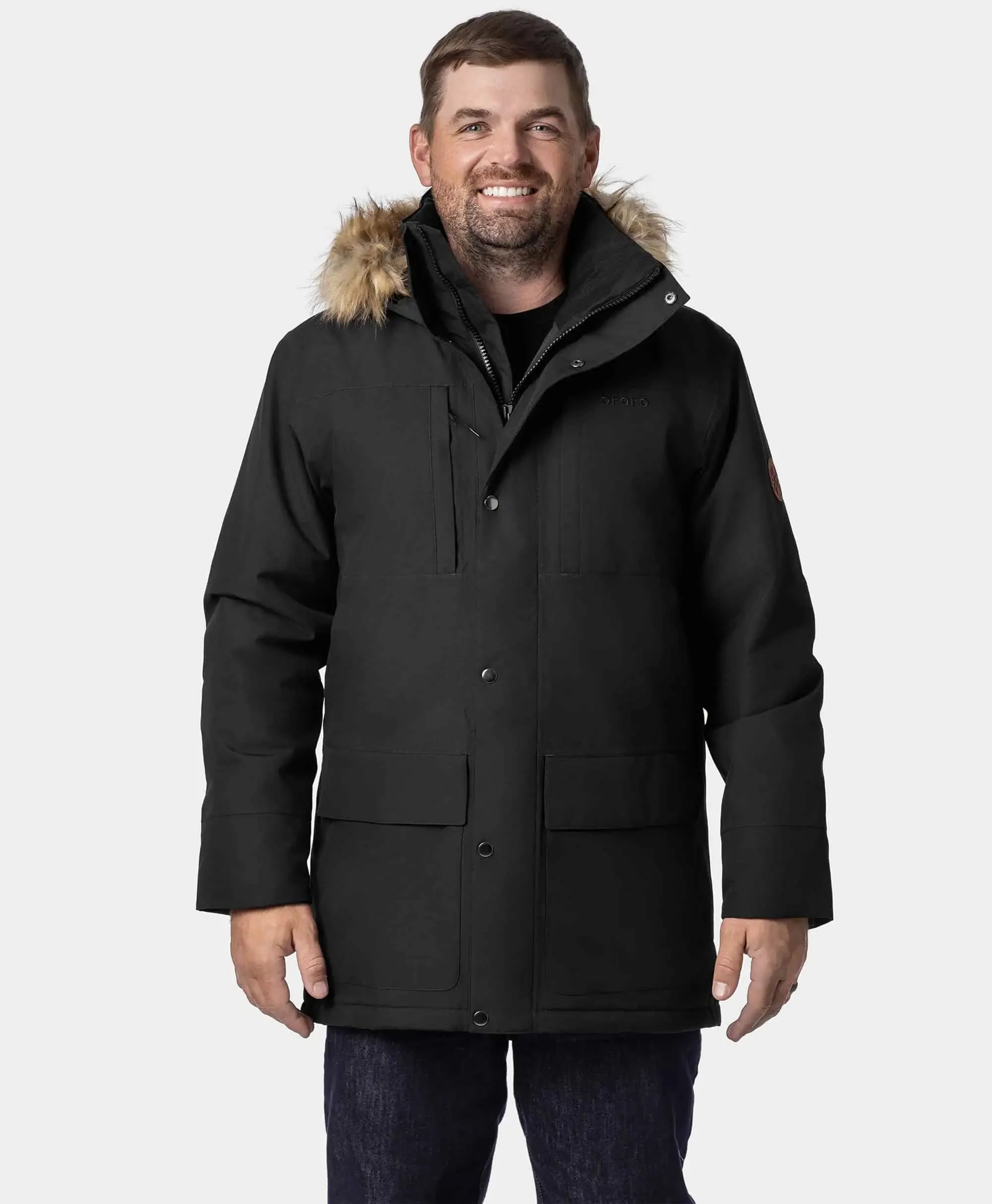 Gstaad Men's Waterproof Heated Parka sold by Ororo