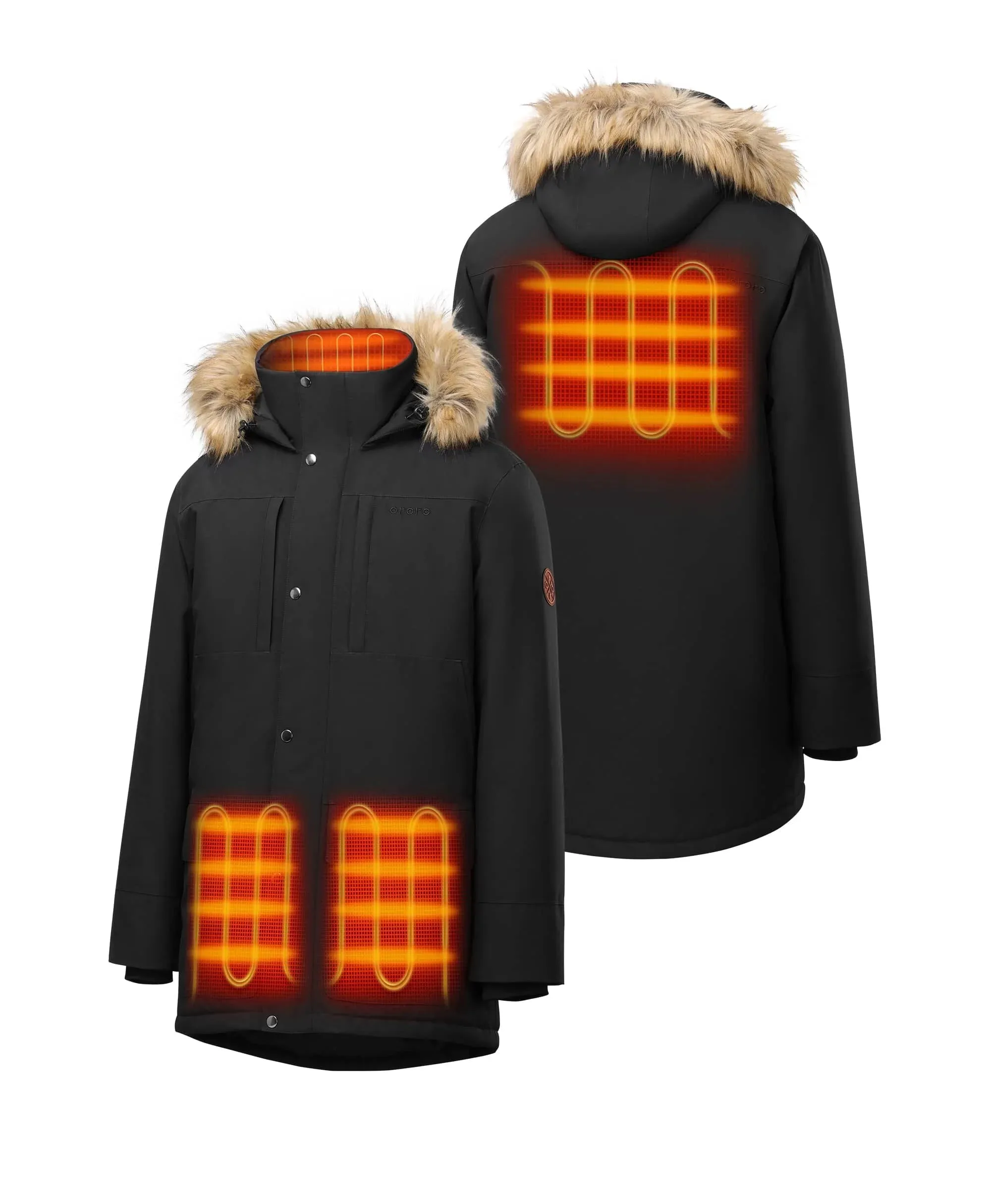 Gstaad Men's Waterproof Heated Parka sold by Ororo product image thumbnail 2