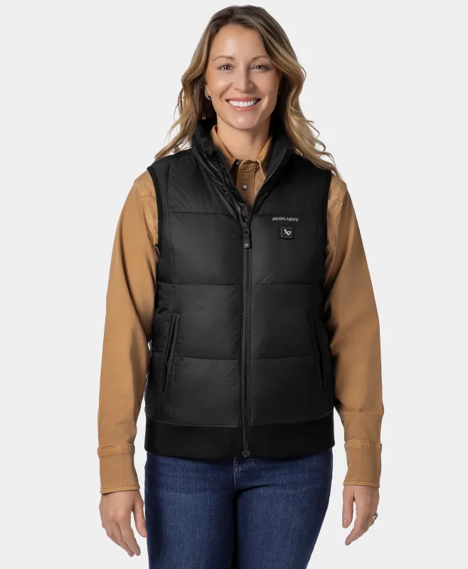 ororo x BAUER REDLINE Women's 4-Zone Heated Puffer Vest made by Ororo