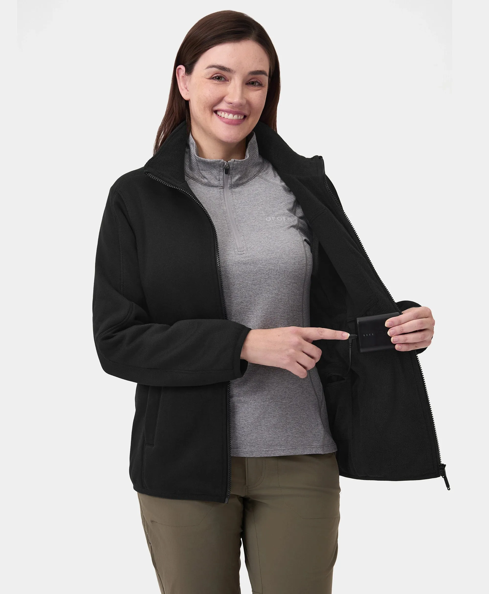 Women's Heated Full-Zip Fleece Jacket (2025) (Apparel Only) sold by Ororo product image thumbnail 4