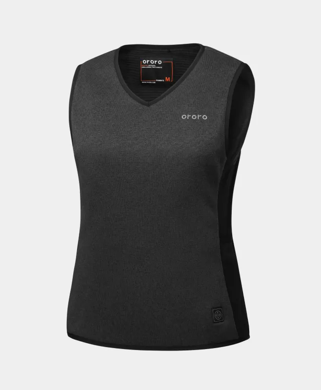 Prestige Women's 4-Zone Heated Fleece V-Neck Liner Vest sold by Ororo
