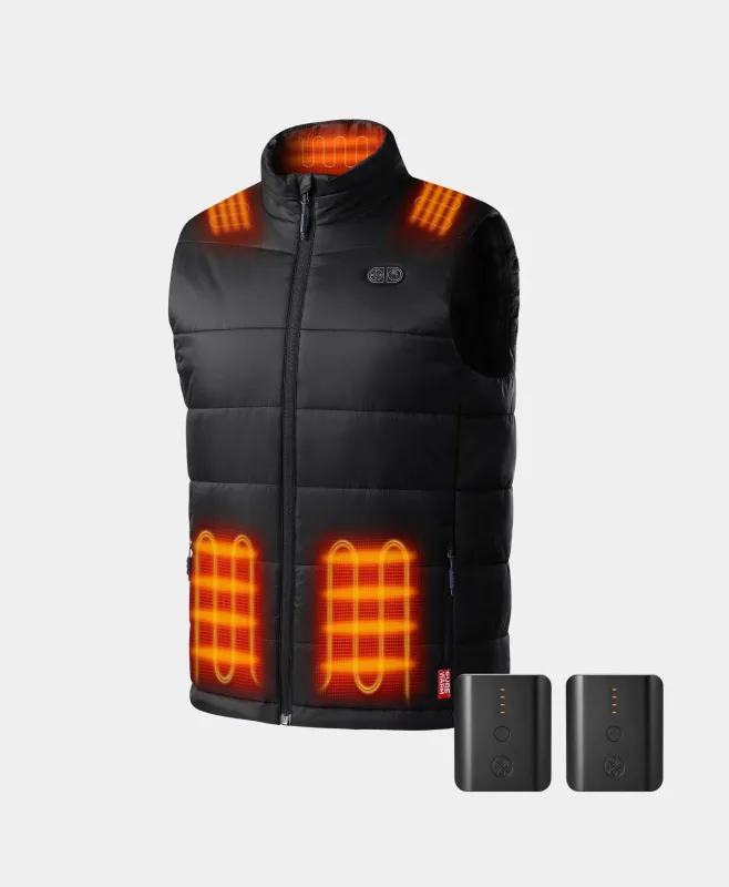 Bundle Deal - SureWarm® Men's 7-Zone Dual-Control Classic Pro Heated Vest & Extra PD 5K Battery sold by Ororo