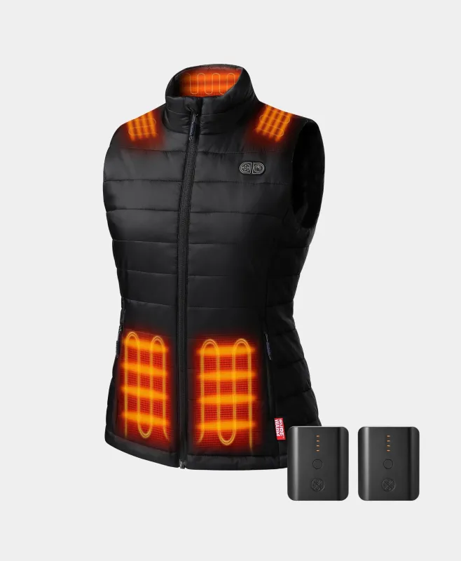 Bundle Deal - SureWarm® Women's 7-Zone Dual-Control Classic Pro Heated Vest & Extra PD 5K Battery sold by Ororo
