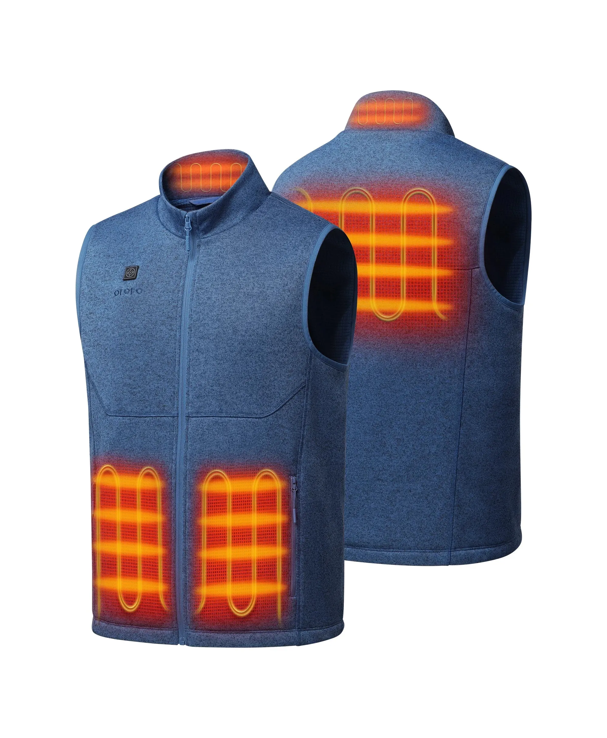 (Open-box) Augusta Tournament Men's 4-Zone Heated Sweater Fleece Vest (Battery Set Not Included) sold by Ororo