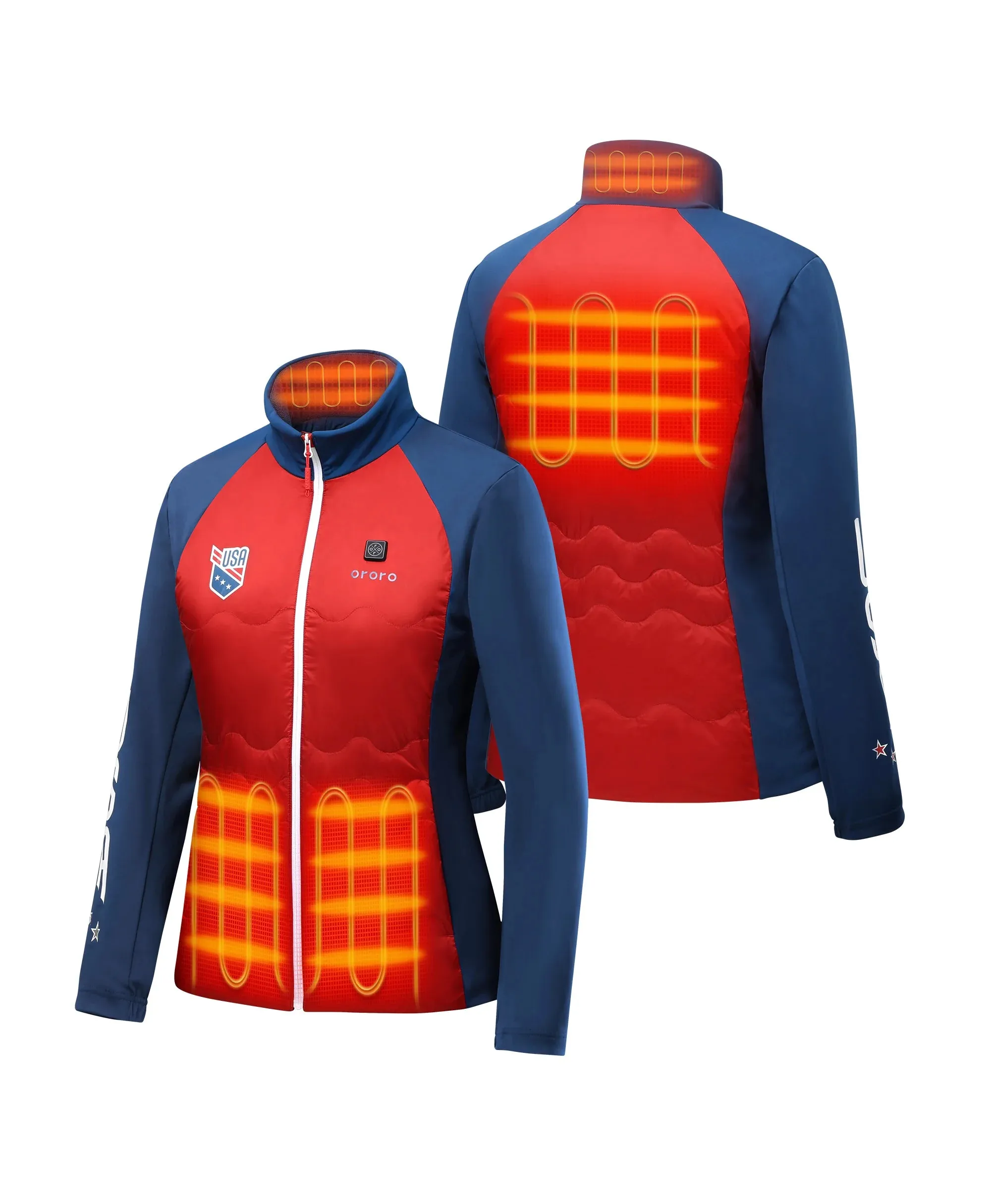 Women's Verbier 4-Zone Heated Down Jacket - USABS Edition sold by Ororo product image thumbnail 2
