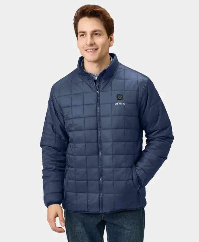Prism Men's 4-Zone Heated Quilted Jacket made by Ororo