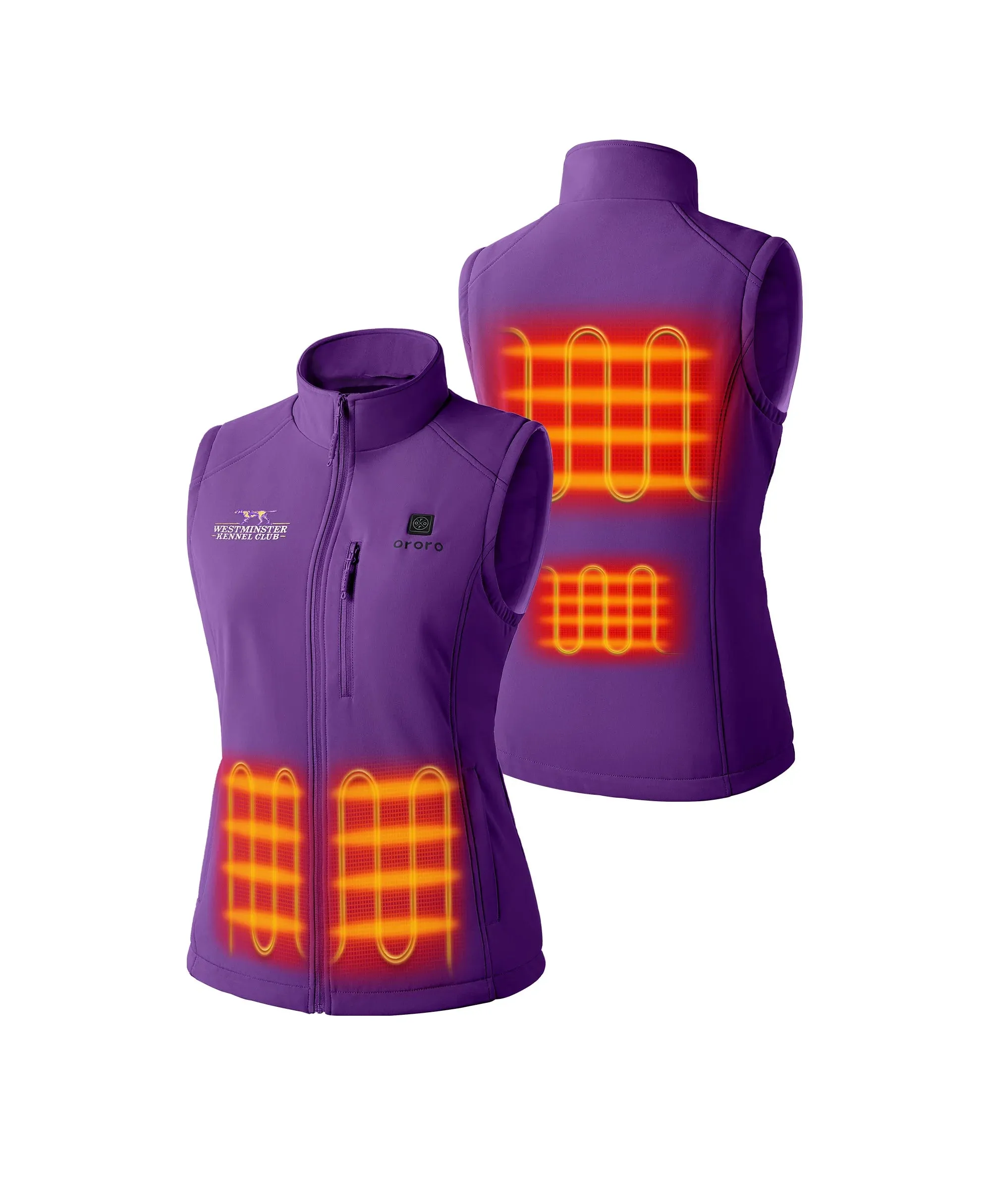 Women's 4-Zone Heated Softshell Vest (Purple) - Westminster Kennel Club® Edition sold by Ororo product image thumbnail 2