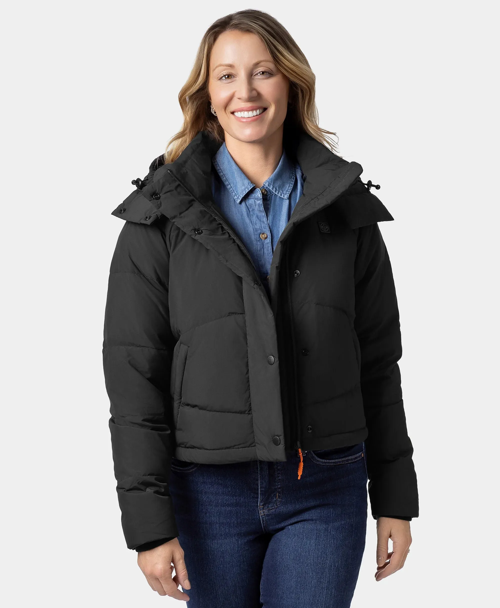 Cloudpop Women's 4-Zone Heated Puffer Down Hooded Jacket (Apparel Only) sold by Ororo