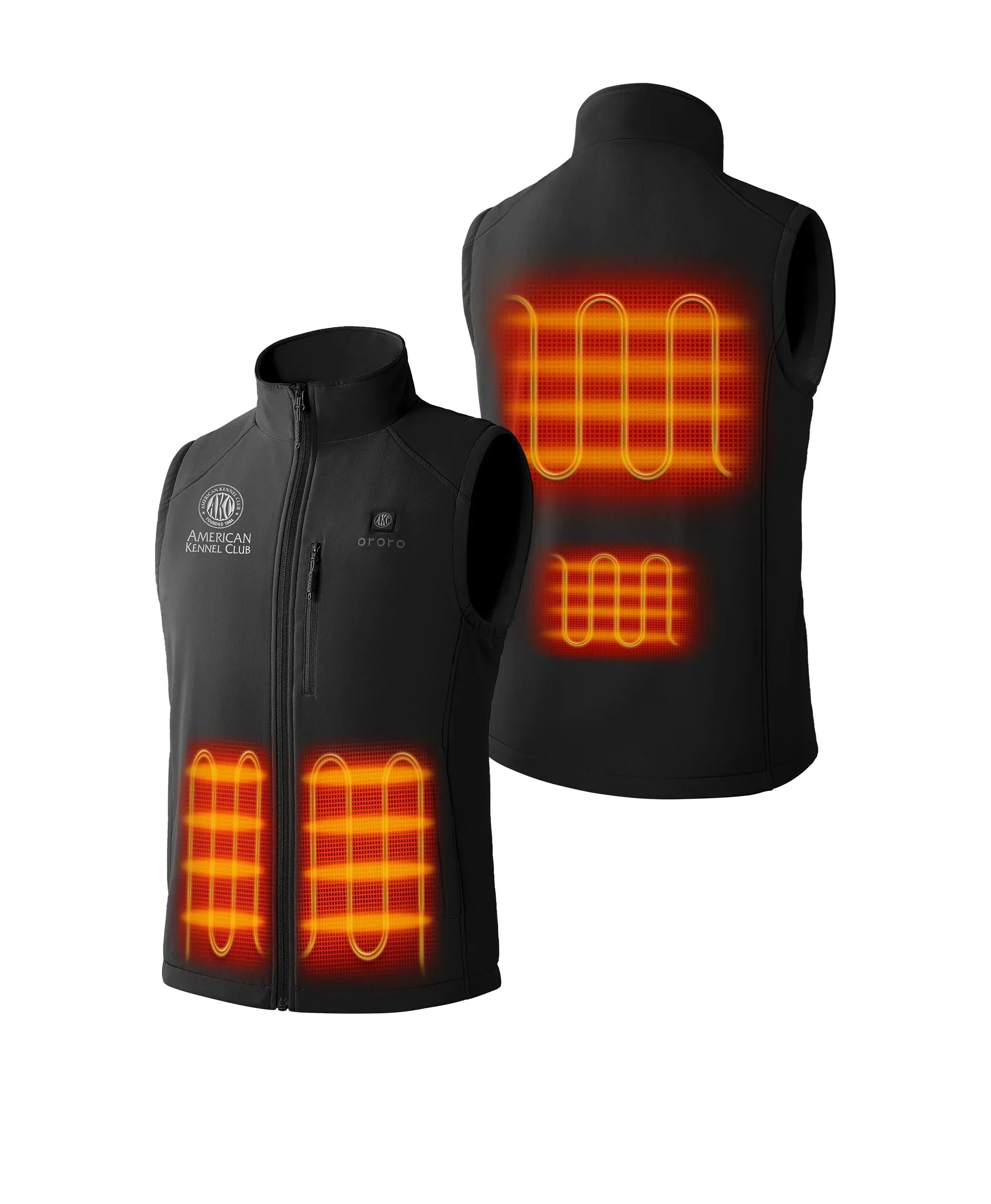 Men's 4-Zone Heated Softshell Vest - American Kennel Club® Edition sold by Ororo product image thumbnail 2
