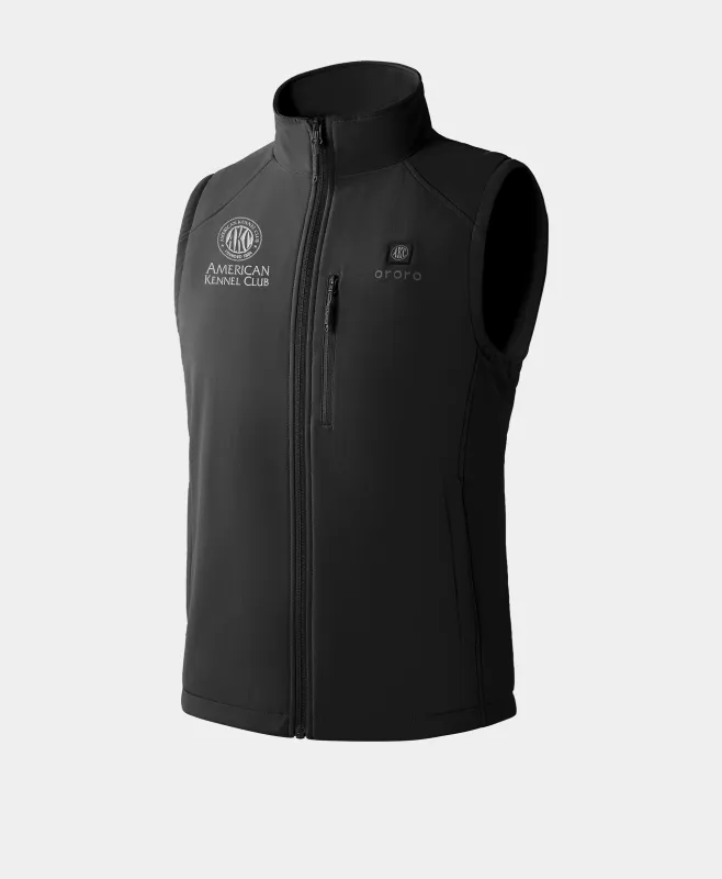 Men's 4-Zone Heated Softshell Vest - American Kennel Club® Edition sold by Ororo
