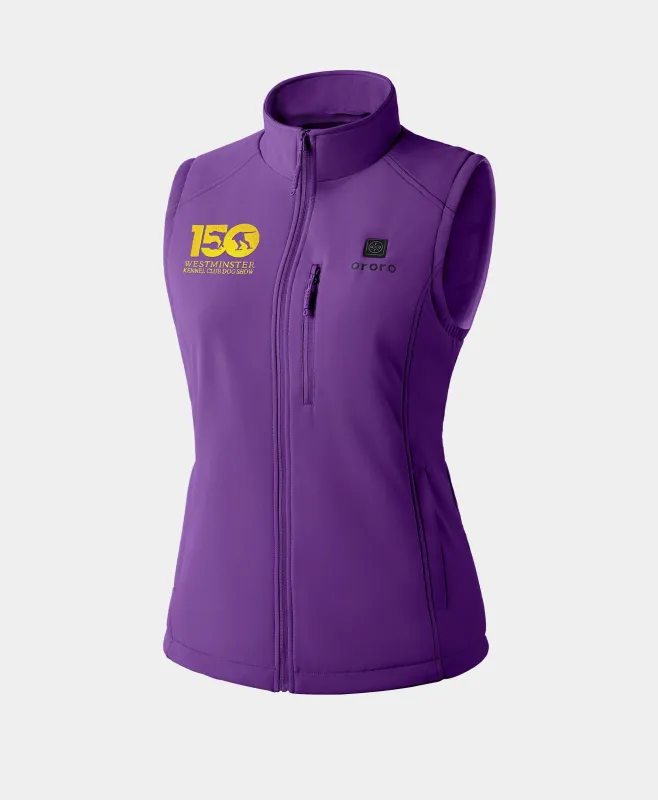 Women's 4-Zone Heated Softshell Vest (Purple) - WKC 150th Anniversary Edition sold by Ororo