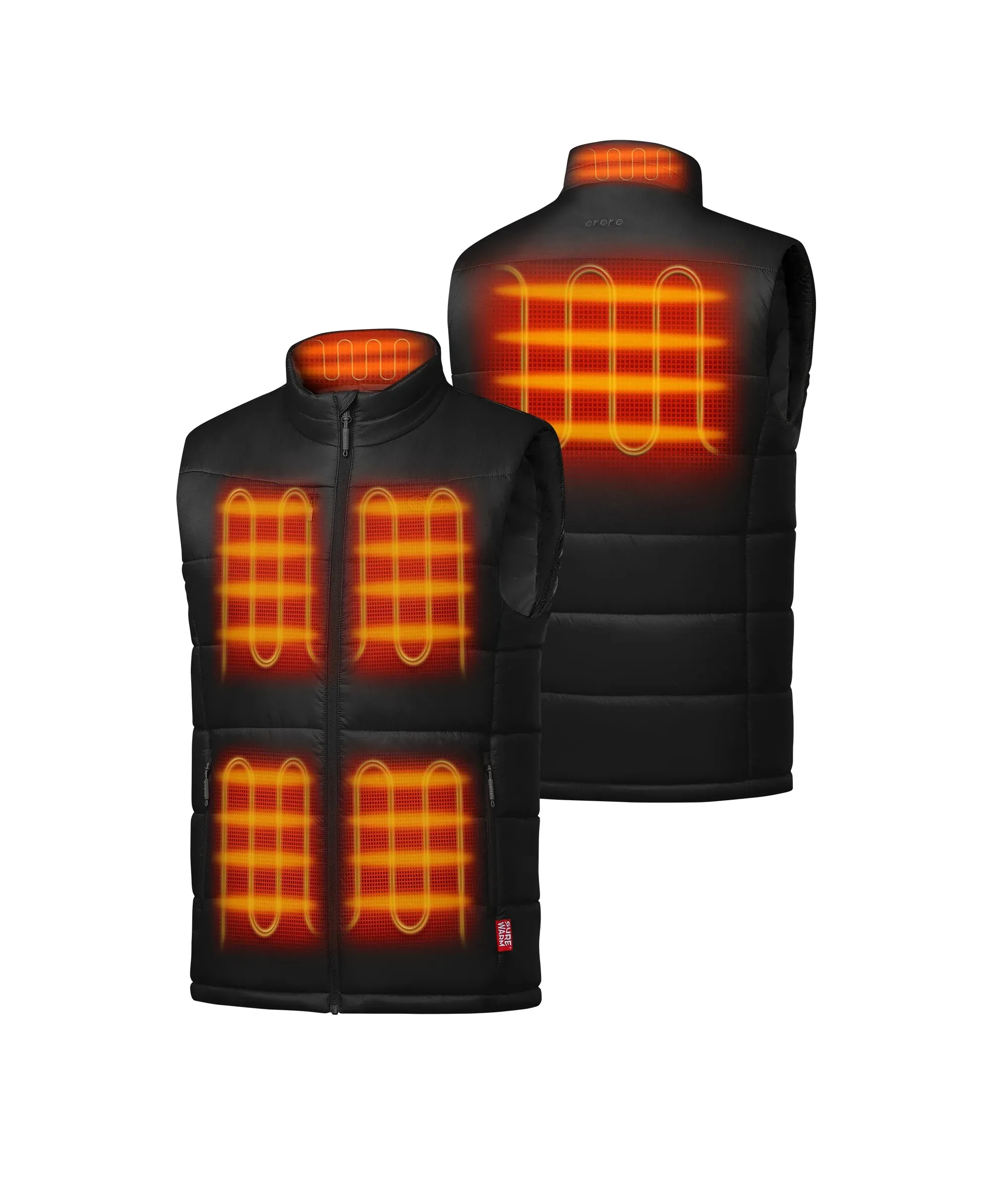 (Open-box) SureWarm® Men's 6-Zone Dual-Control Classic Pro Heated Vest (Battery Set Not Included) sold by Ororo