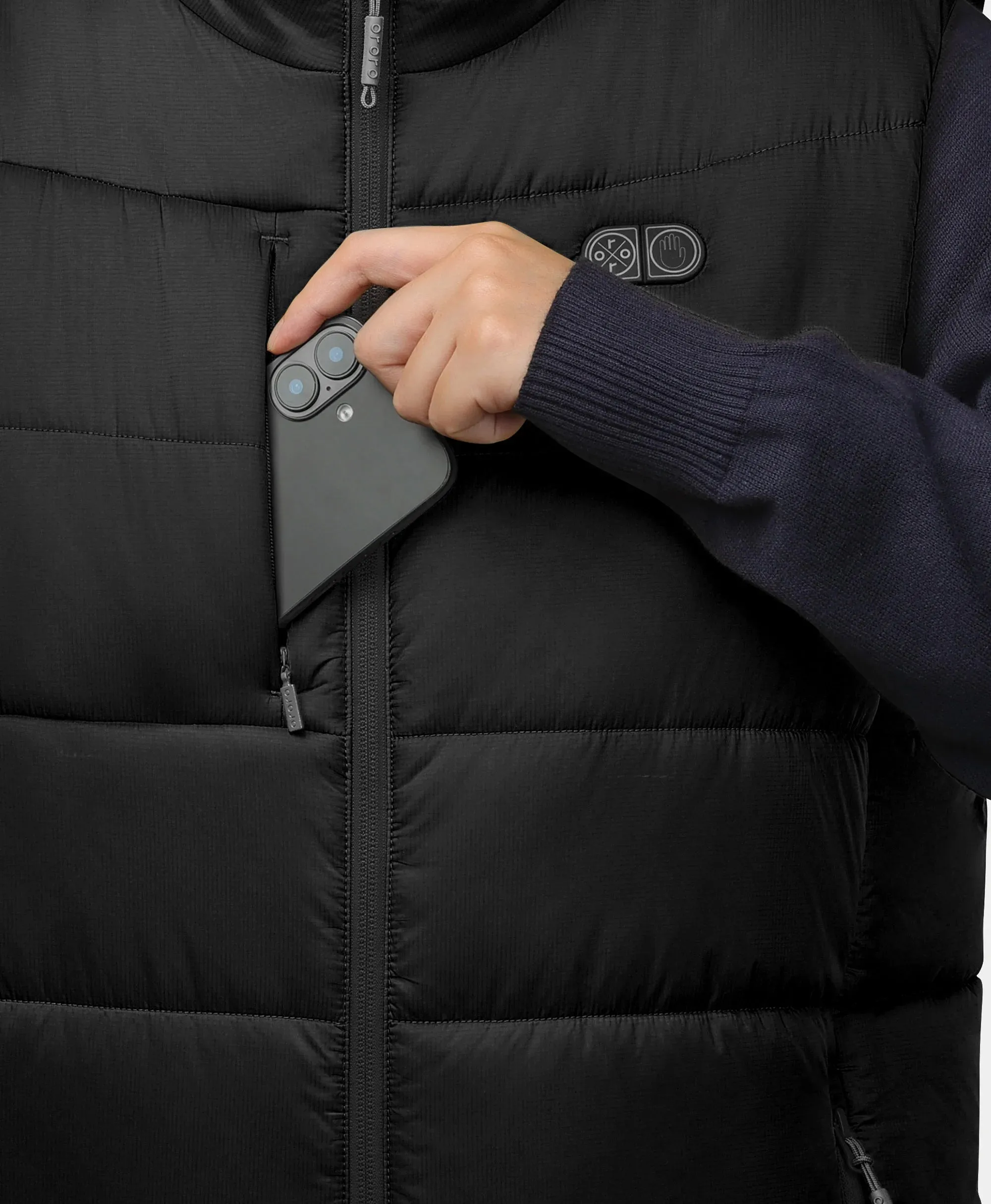 (Open-box) SureWarm® Men's 6-Zone Dual-Control Classic Pro Heated Vest (Battery Set Not Included) sold by Ororo product image thumbnail 5