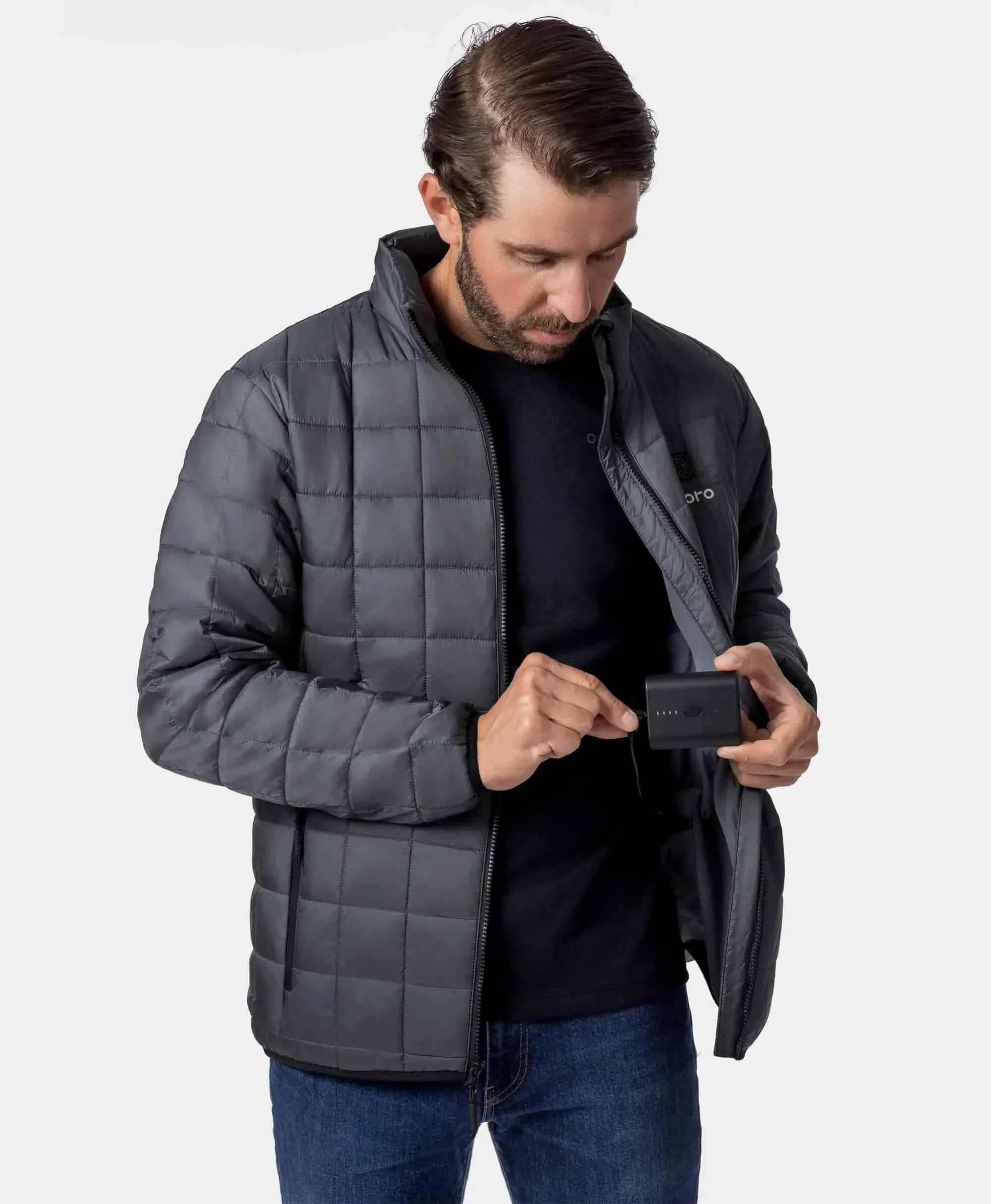 (Open-box) Prism Men's 4-Zone Heated Quilted Jacket (Battery Set Not Included) sold by Ororo product image thumbnail 4