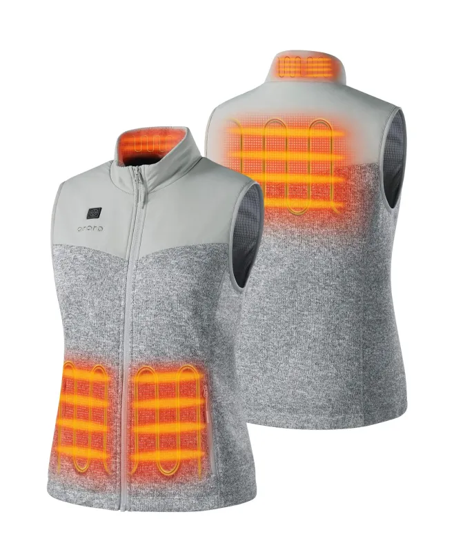 (Open-box) Augusta Women's Heated Sweater Fleece Vest (Battery Set Not Included) sold by Ororo