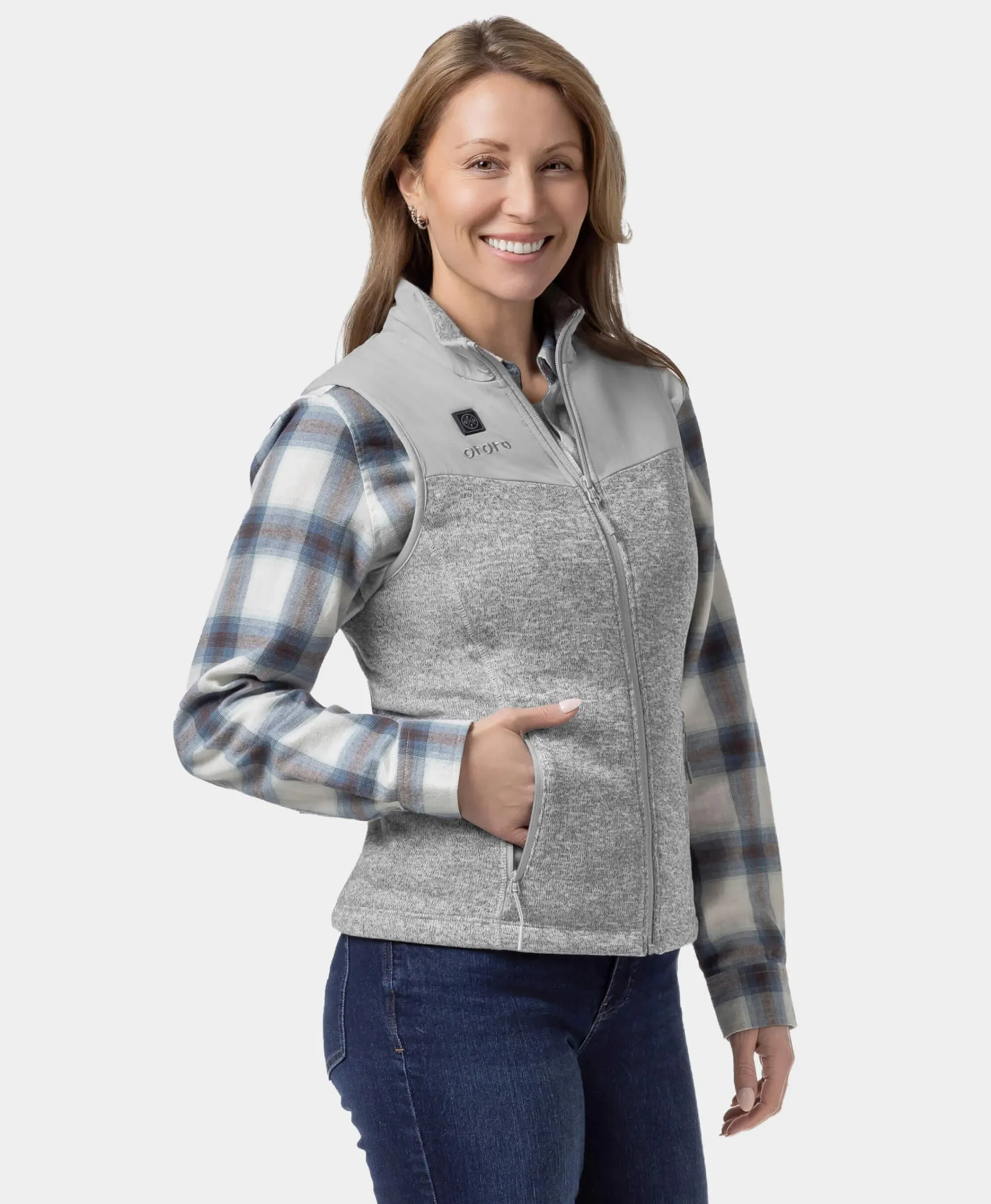 (Open-box) Augusta Women's Heated Sweater Fleece Vest (Battery Set Not Included) sold by Ororo product image thumbnail 3