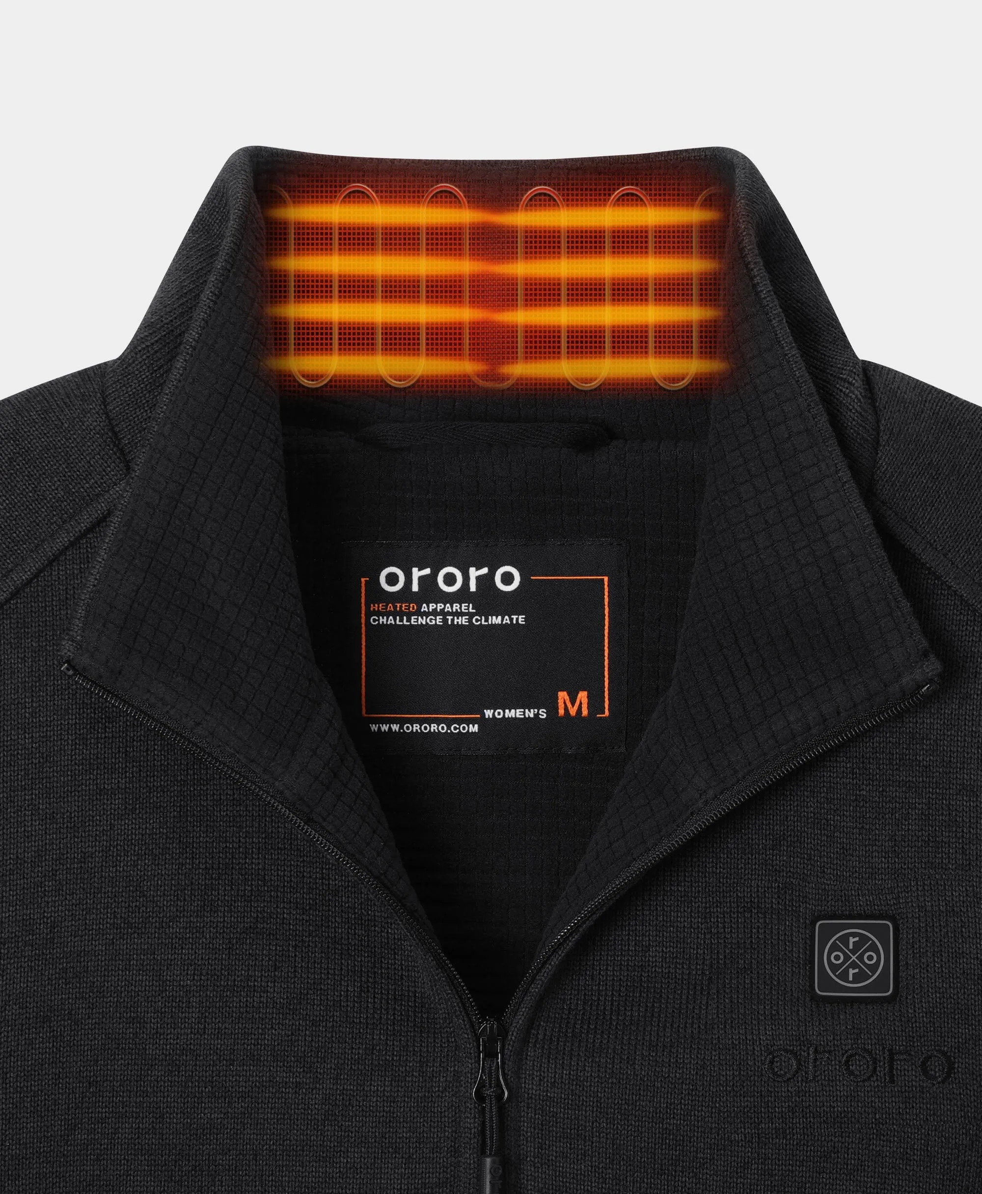 (Open-box) Augusta Women's 4-Zone Heated Sweater Fleece Qtr Zip Jacket (Battery Set Not Included) sold by Ororo product image thumbnail 3