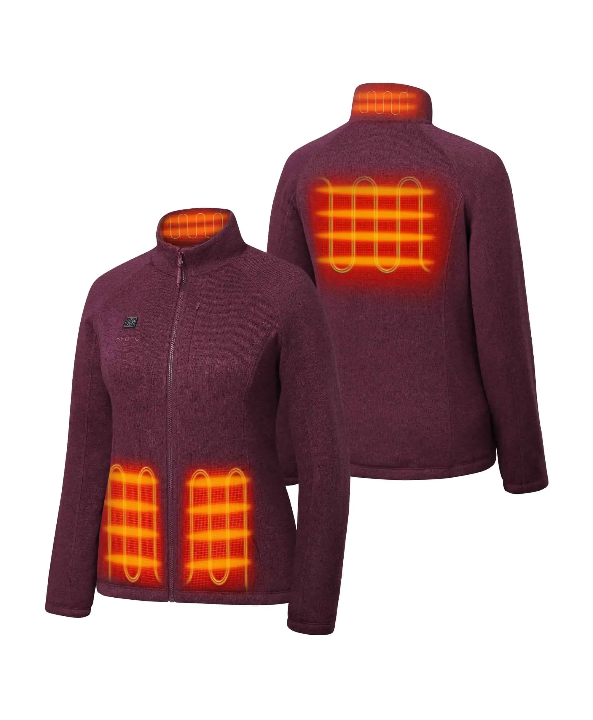 (Open-box) Augusta Tournament Women's 4-Zone Heated Sweater Fleece Jacket (Battery Set Not Included) sold by Ororo