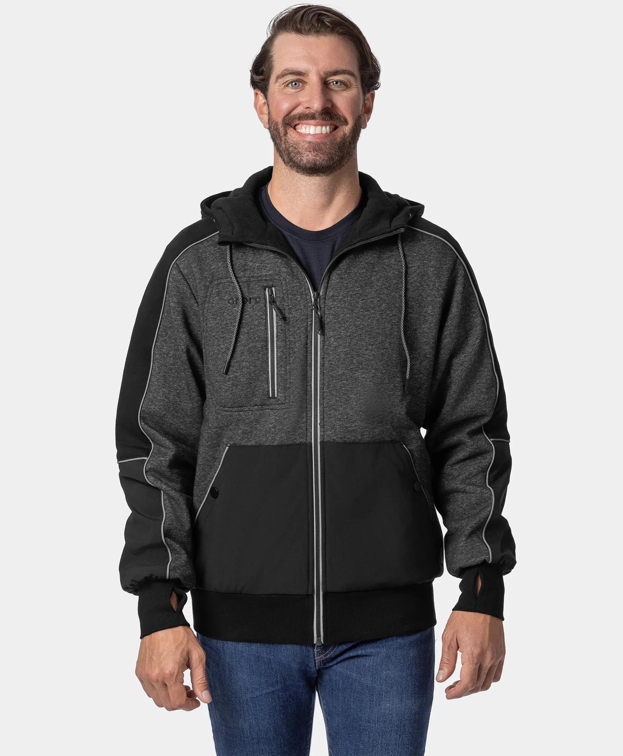 (Open-box) Wayne Unisex 5-Zone Heated Full-Zip Hoodie (Battery Set Not Included) sold by Ororo product image thumbnail 2