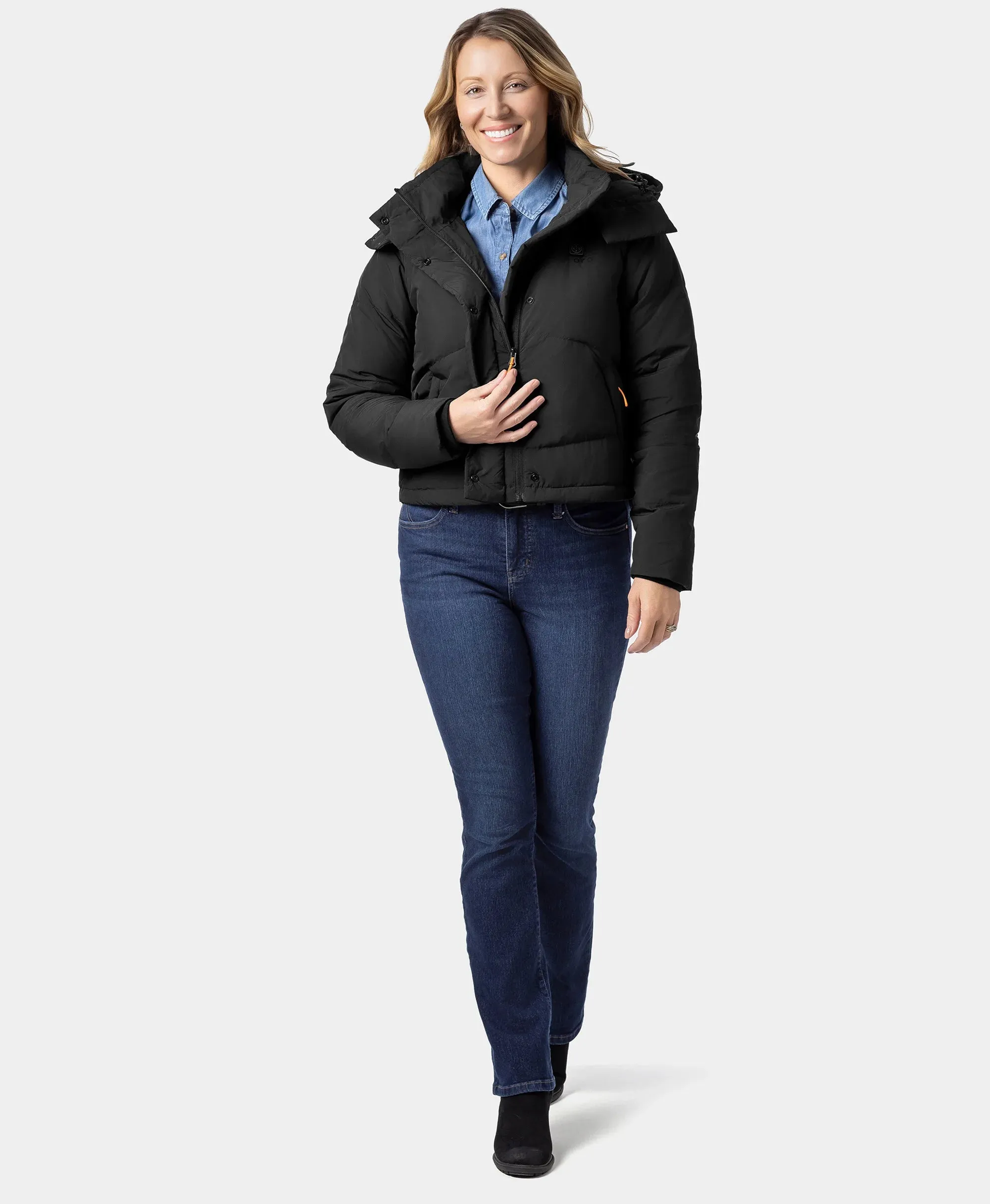 (Open-box) Cloudpop Women's 4-Zone Heated Puffer Down Hooded Jacket (Battery Set Not Included) sold by Ororo product image thumbnail 5