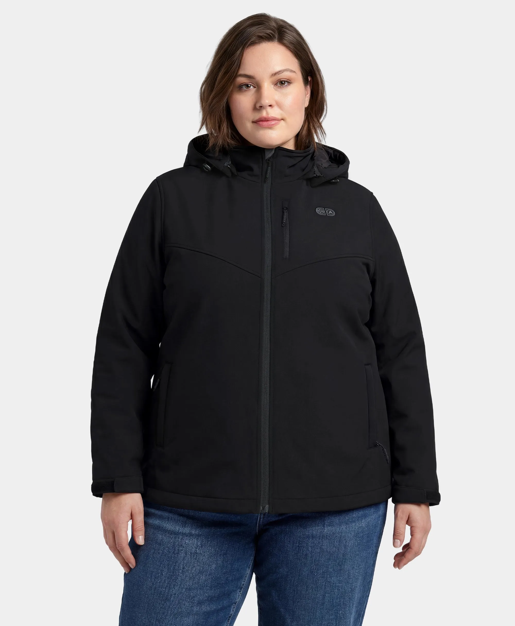 Women's Heated Dual Control Jacket with 5 Heating Zones (Pocket Heating) – Plus Size sold by Ororo