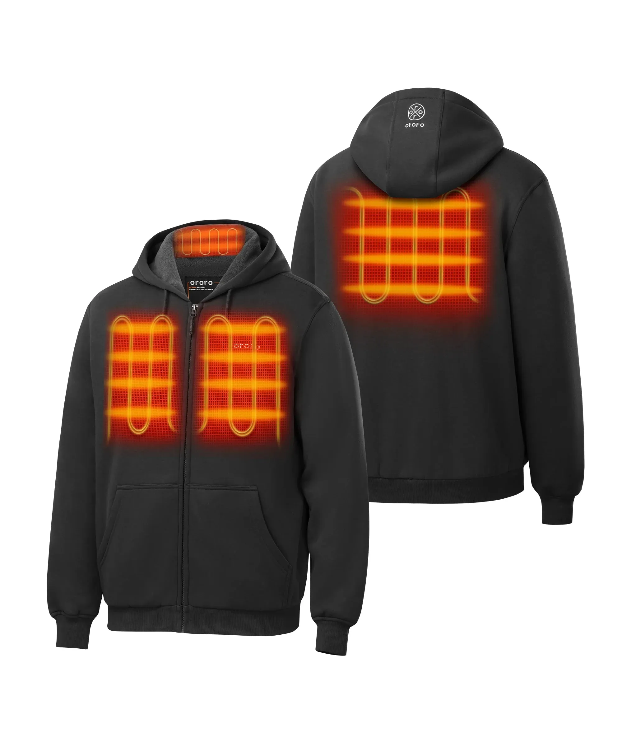Element Unisex 4-Zone Fleece Heated Hoodie (Apparel Only) sold by Ororo product image thumbnail 2
