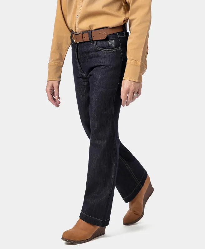Heatenim Women’s Heated Denim Pants with Fleece Lining (Apparel Only) made by Ororo
