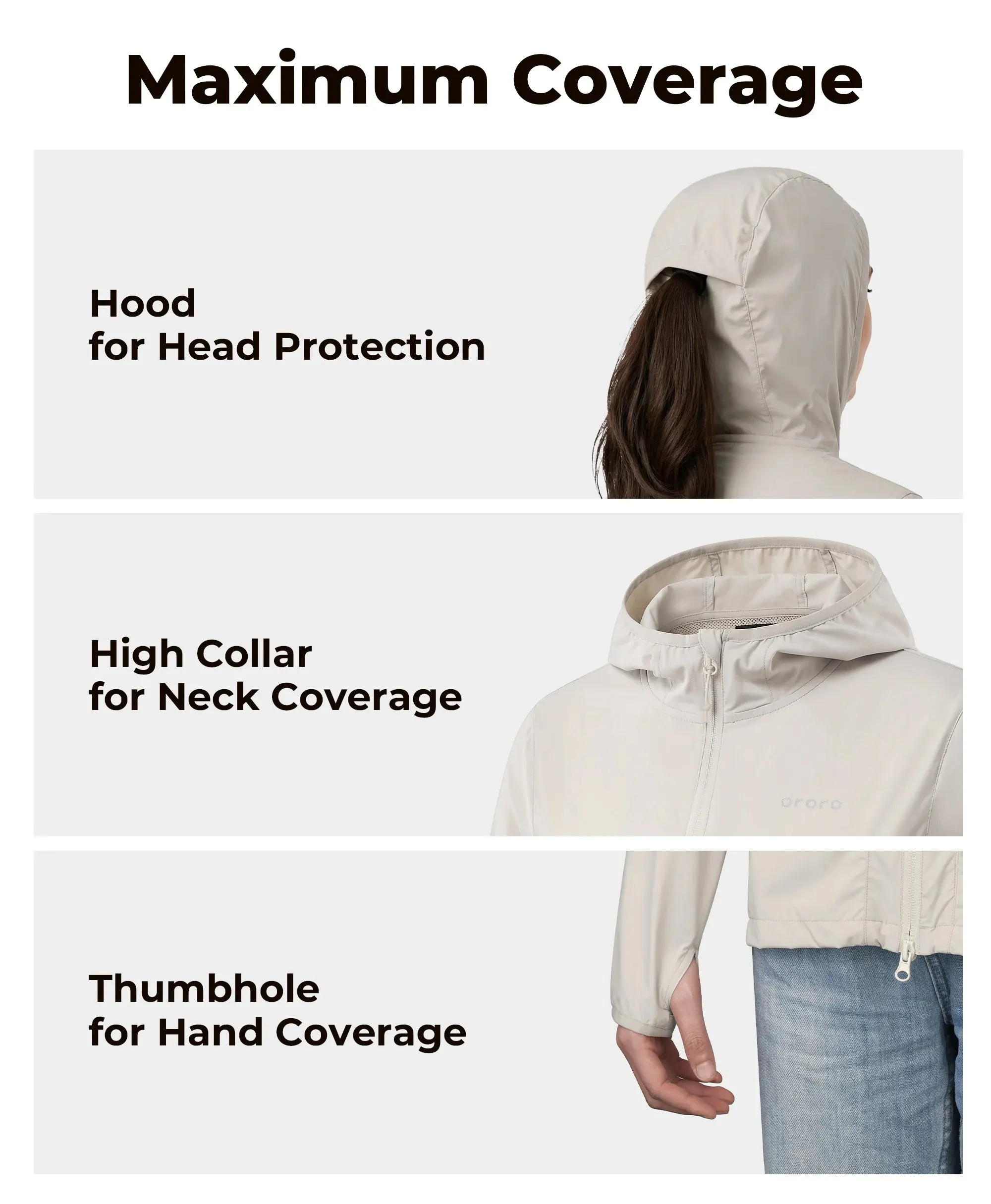 Women’s UPF 50 Sun Protection Jacket sold by Ororo product image thumbnail 5