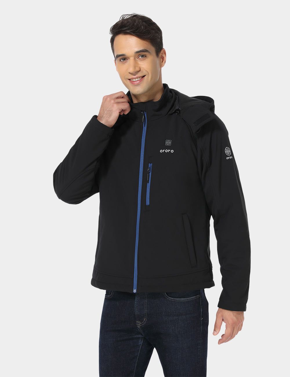 Men's Classic Heated Jacket - Black & Blue sold by Ororo product image thumbnail 3