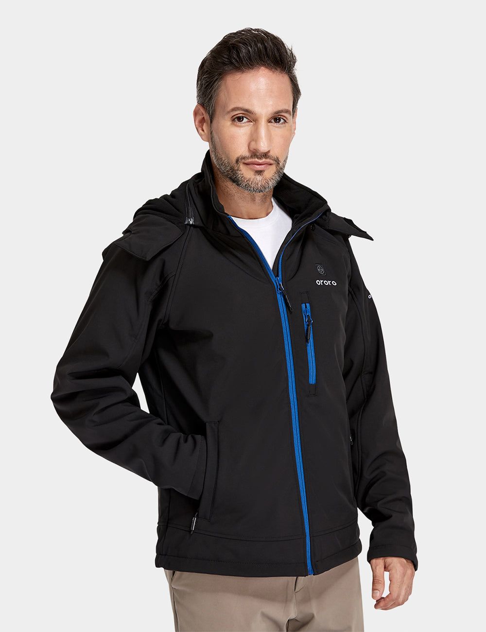 Men's Classic Heated Jacket - Black & Blue sold by Ororo product image thumbnail 5