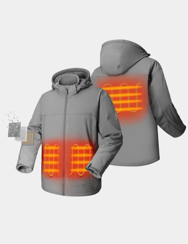 Final Sale - Men's Classic Heated Jacket - Gray (Battery Set Not Included) sold by Ororo